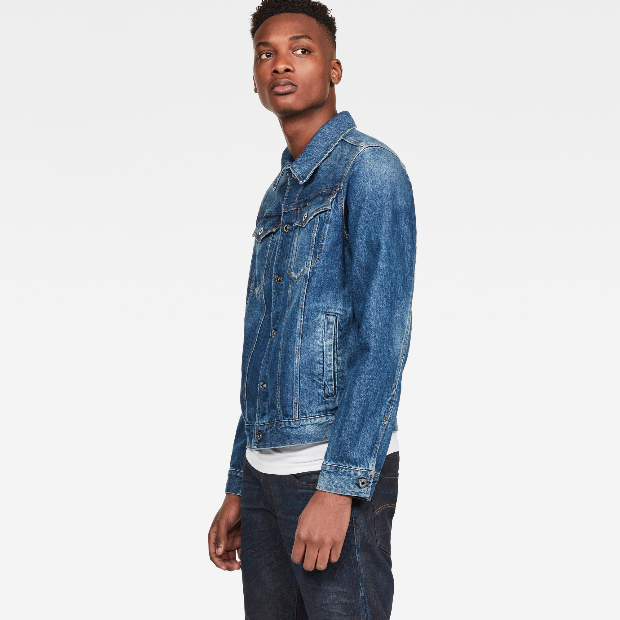 3301 Slim Jacket | Medium blue | G-Star RAW®