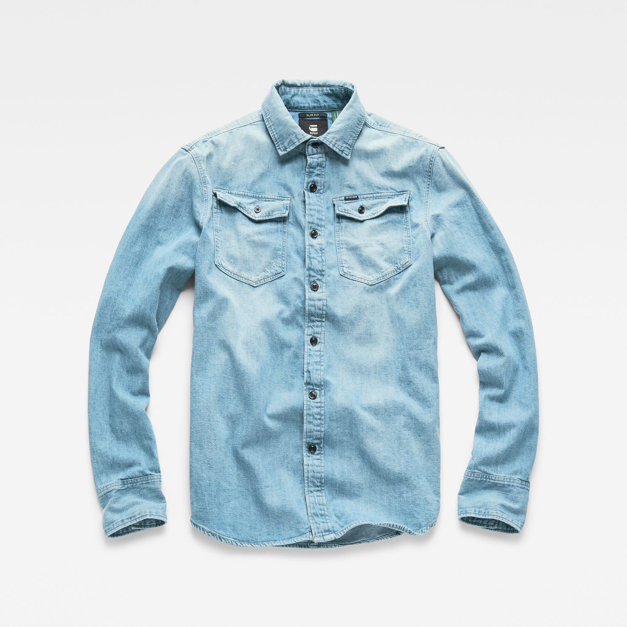 Tacoma Slim Shirt | Medium blue | G-Star RAW®