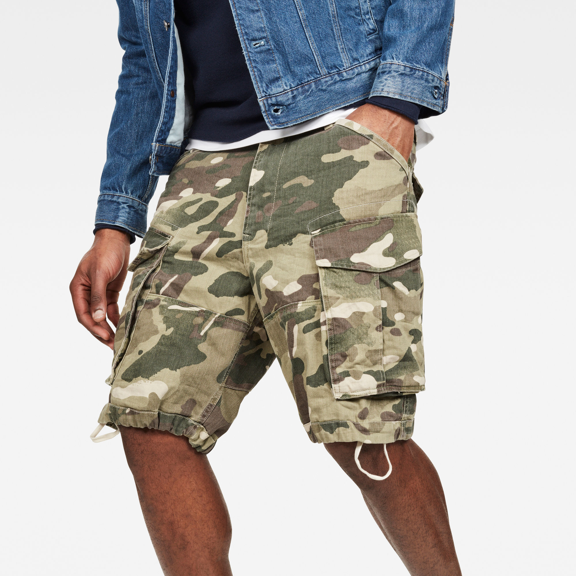 Rovic Nozzle Camo Relaxed Short Green GStar RAW®