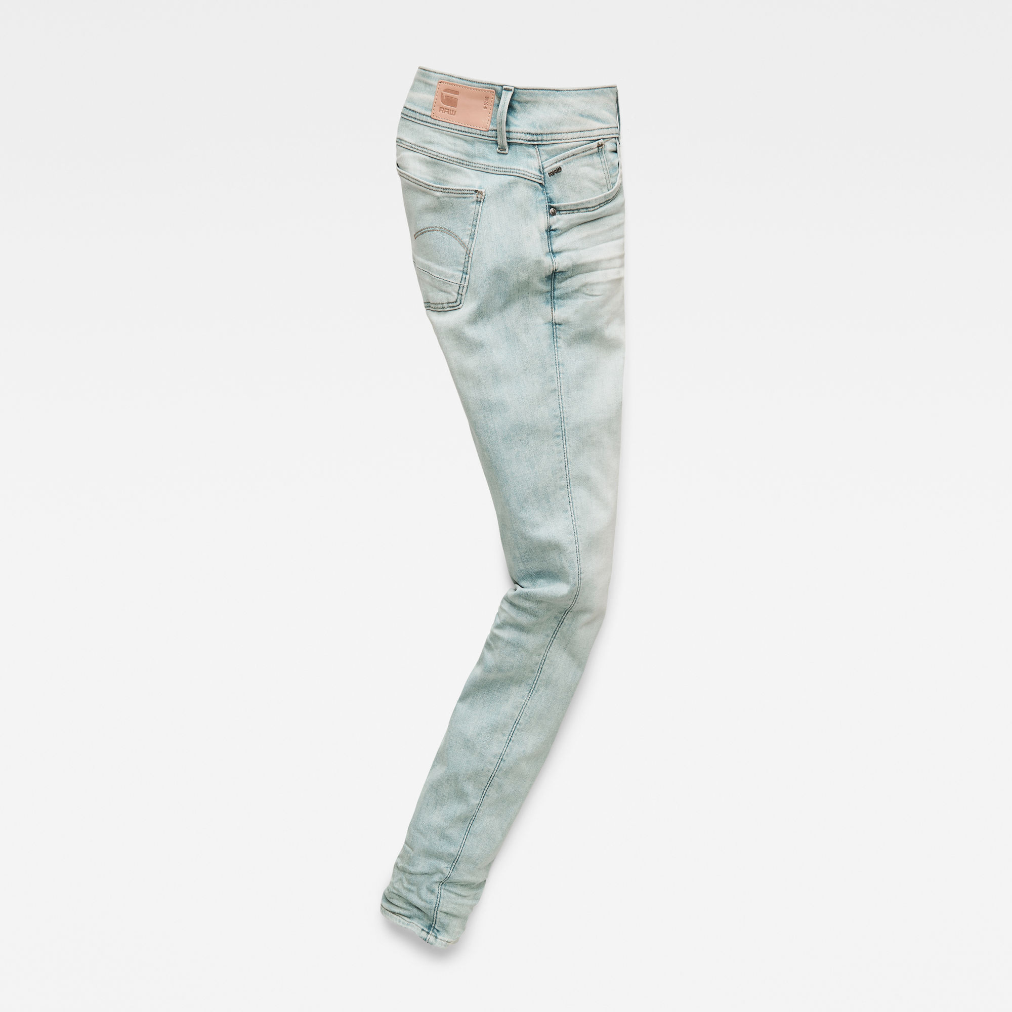 Lynn Mid Waist Skinny Jeans Light Blue G Star Raw