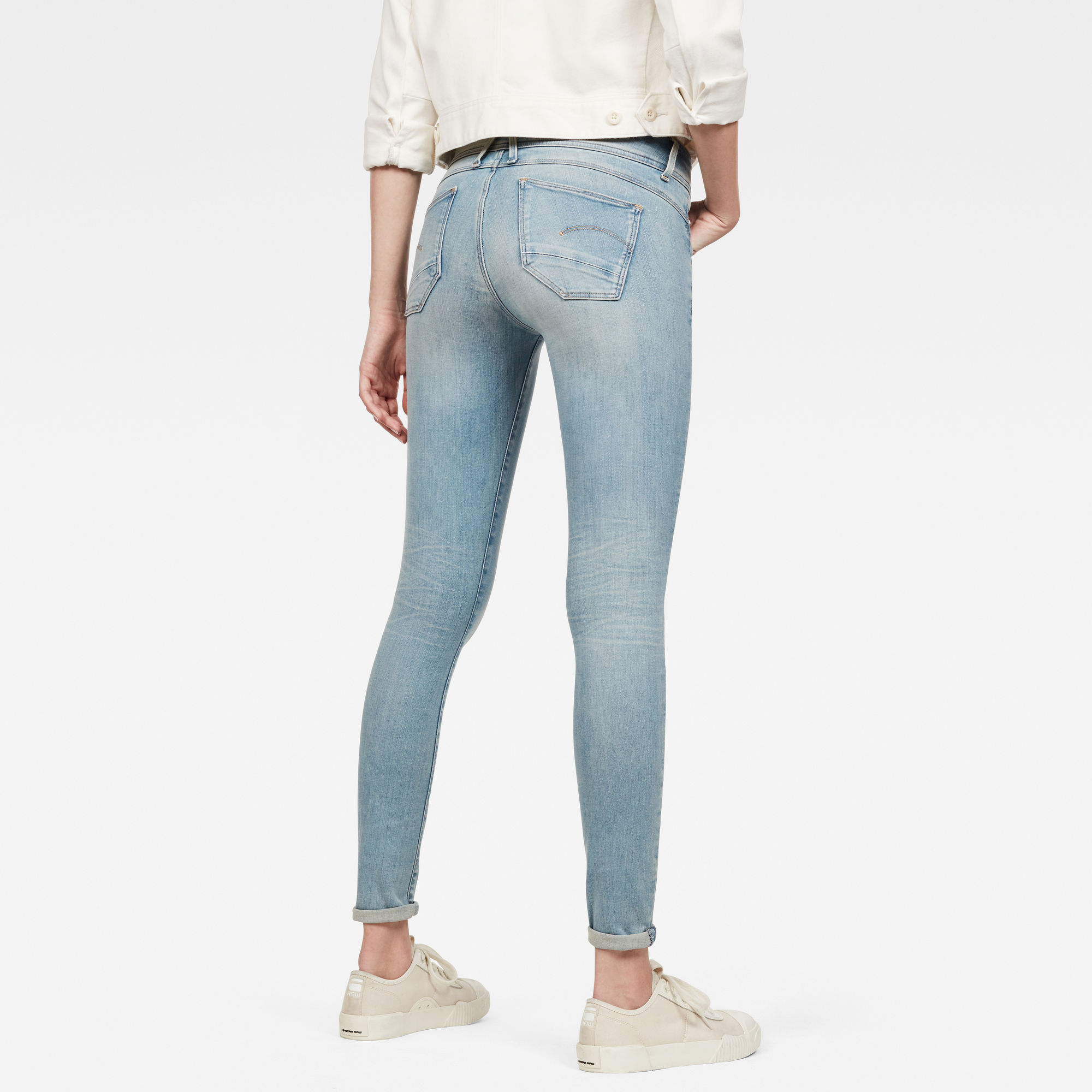 Lynn D-Mid Waist Super Skinny Jeans | Medium blue | G-Star RAW®