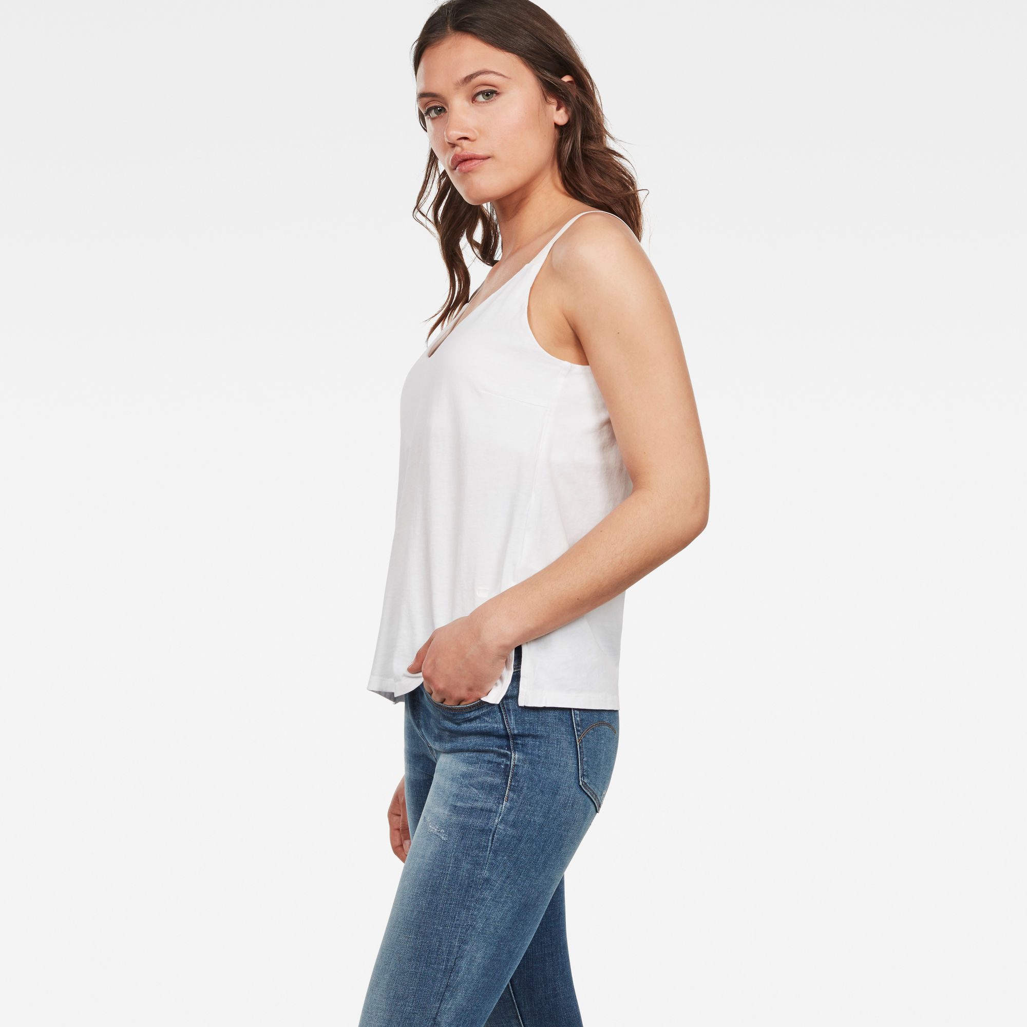 v neck singlet top