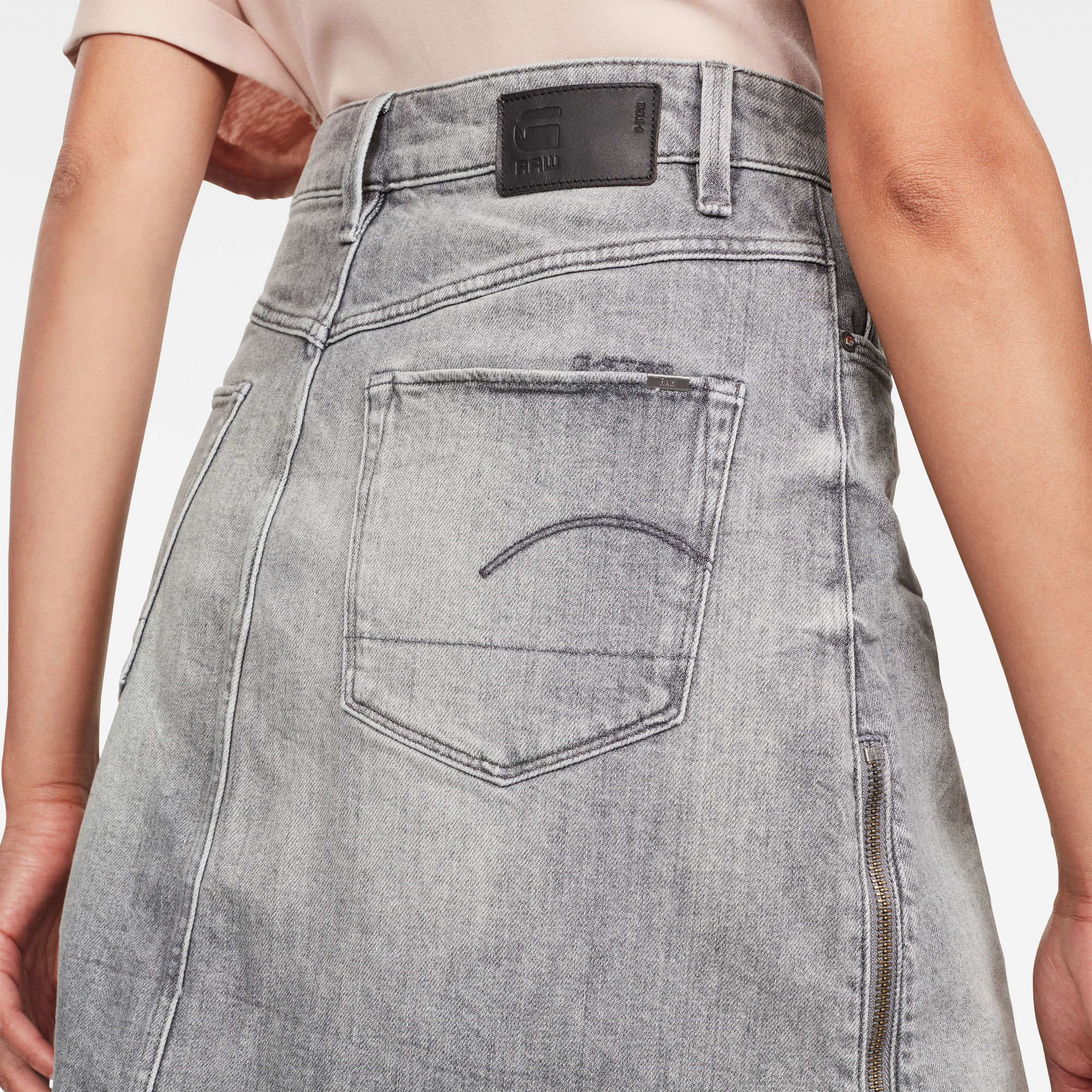 3301 Zip Skirt Jeans | Grey | G-Star RAW®