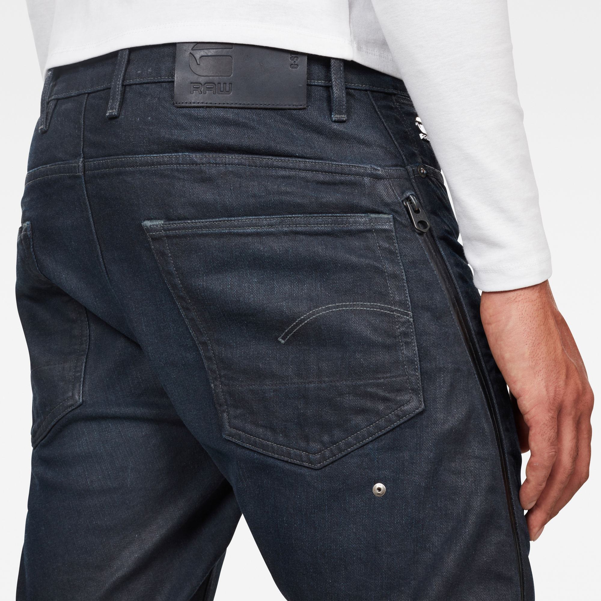 black slim tapered jeans