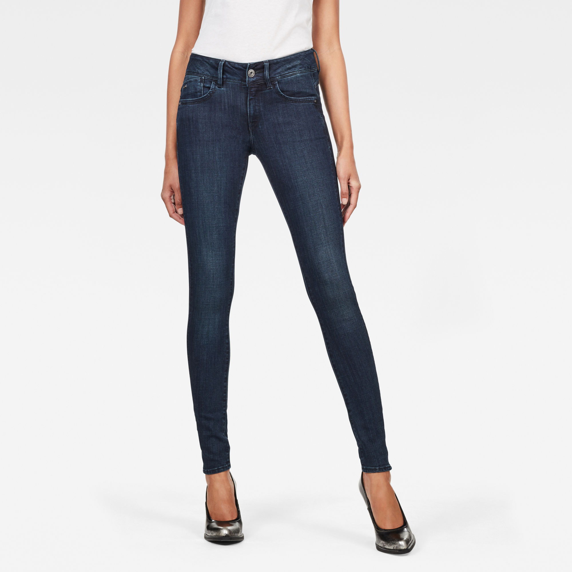 Lynn Mid Super Skinny Jeans | Dark blue | G-Star RAW® FI