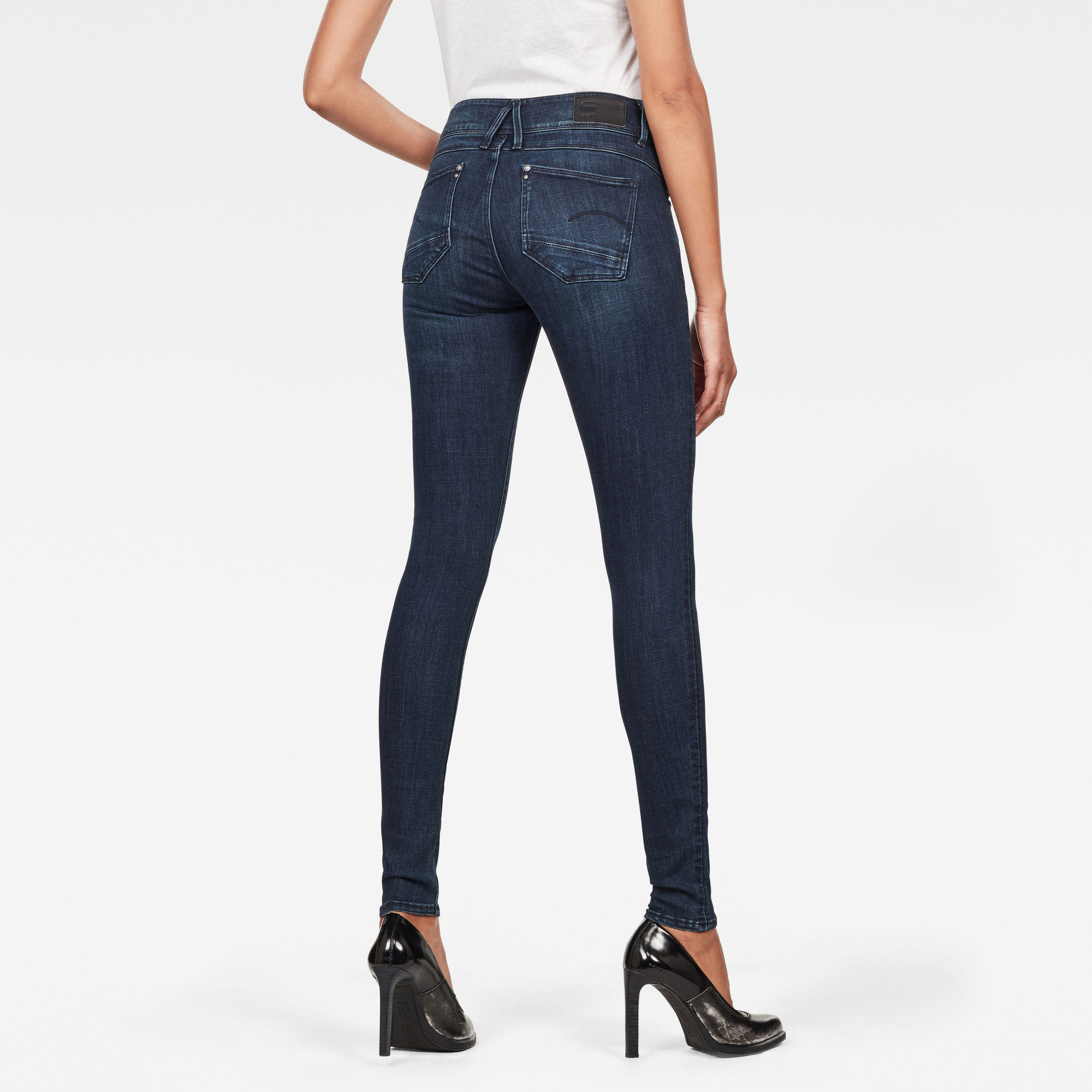 Lynn Mid Super Skinny Jeans | Dark blue | G-Star RAW®
