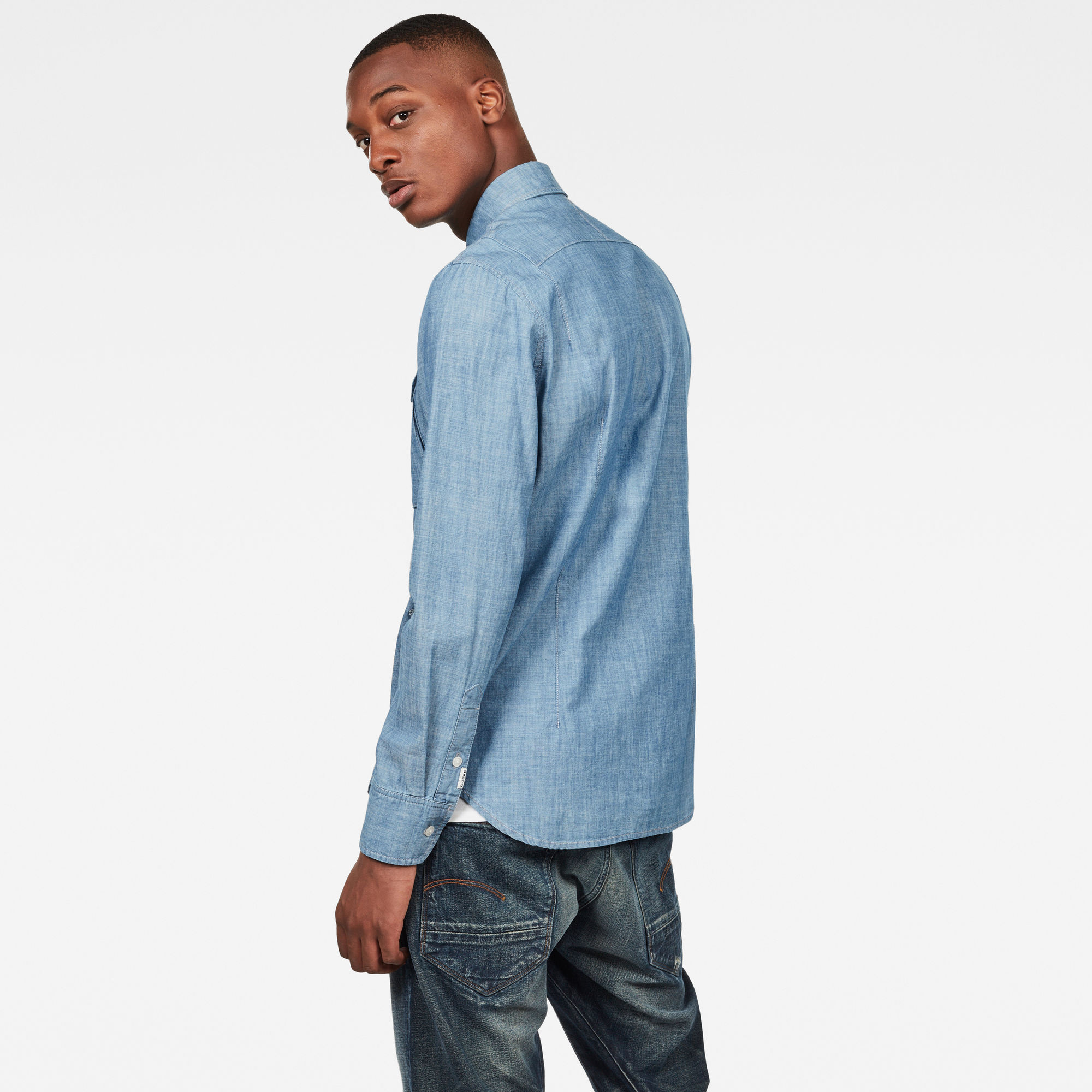 Ospak Slim Shirt | Dark blue | G-Star RAW®
