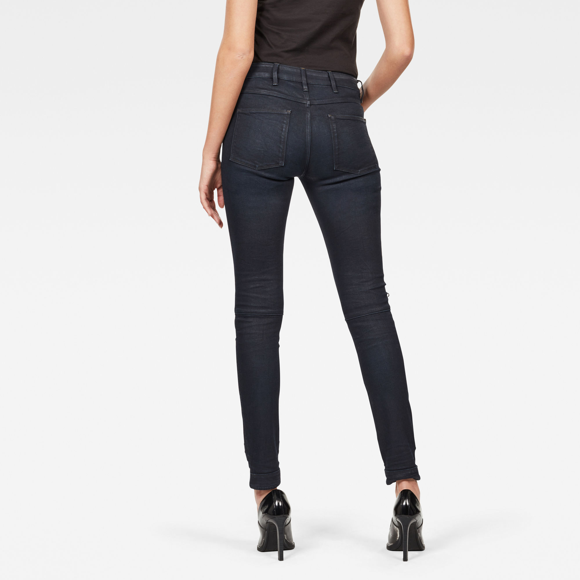 5622 Knee Zip High Skinny Jeans | Dark blue | G-Star RAW®