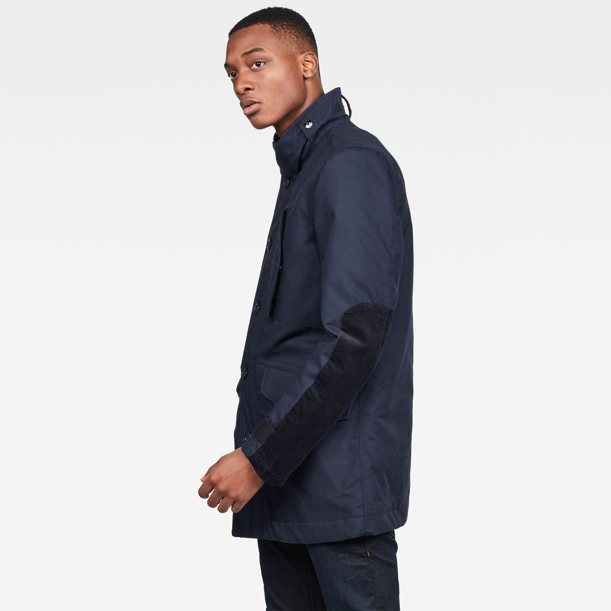 Scutar Utility Padded Trench Jacket | Dark blue | G-Star RAW®