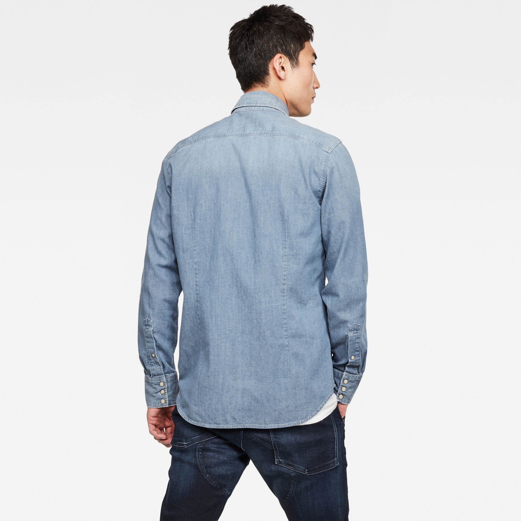 3301 Slim Shirt | Light blue | G-Star RAW®