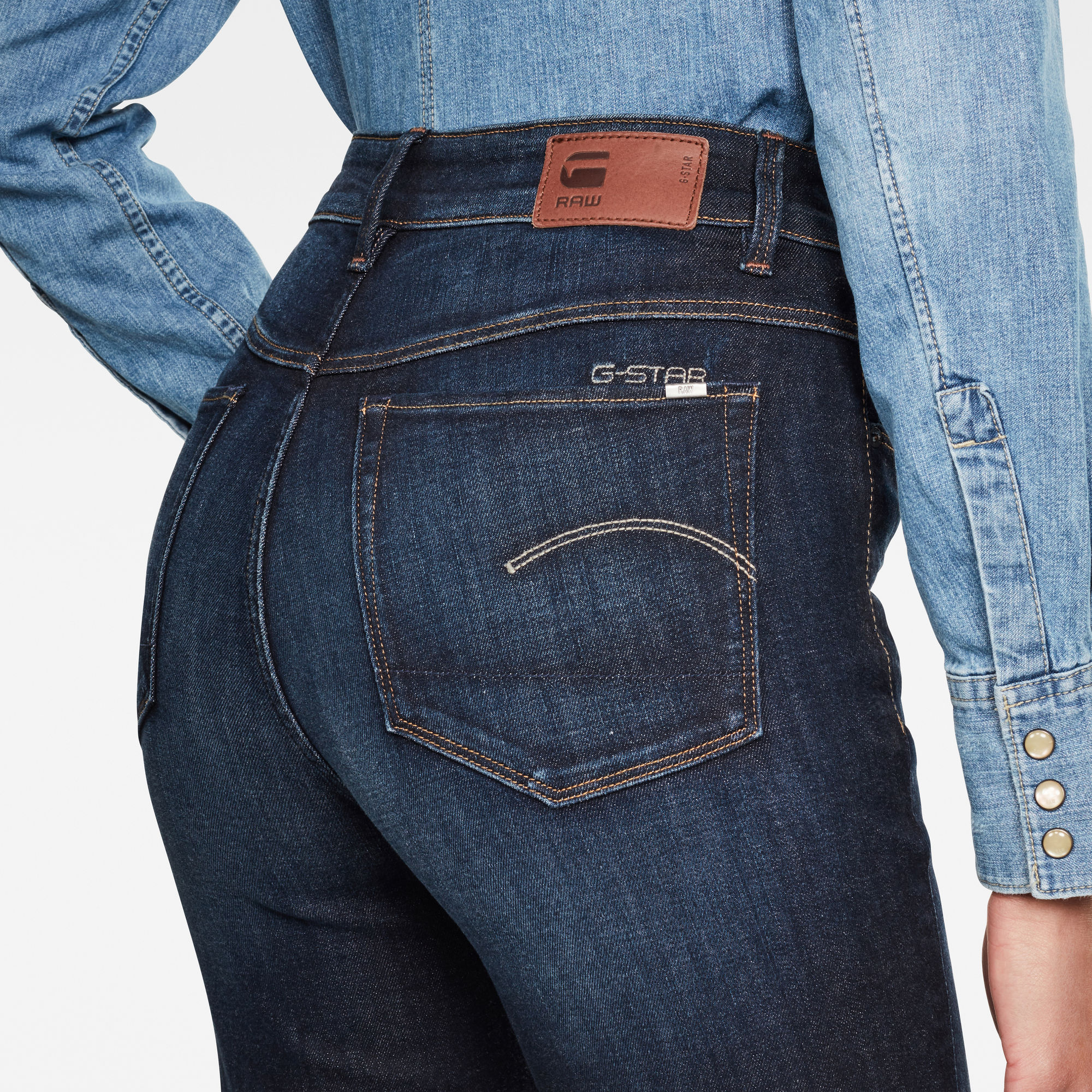 G-STAR RAW Damen Jeans 3301 Contour Skinny - Hohe Taille Figurbetont