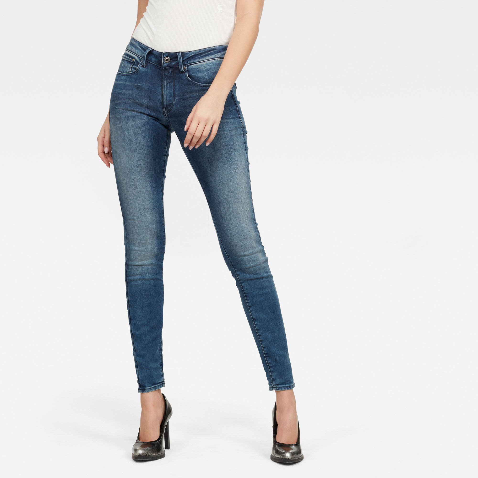 3301 Mid Skinny Jeans | Medium blue | G-Star RAW®