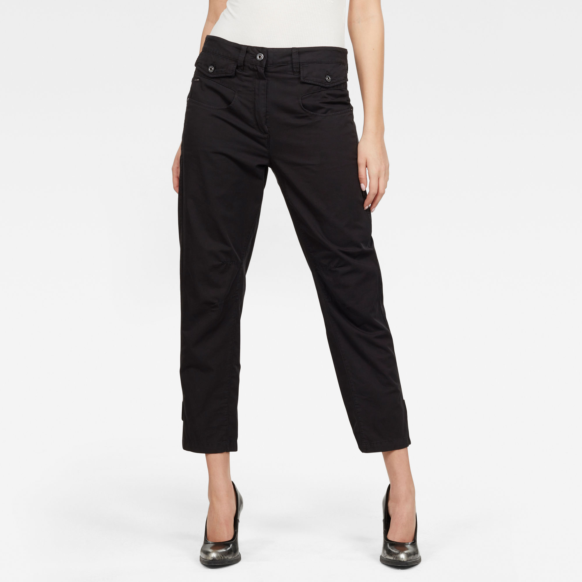 Army Radar Mid Boyfriend Ankle Pants | Black | G-Star RAW® LV