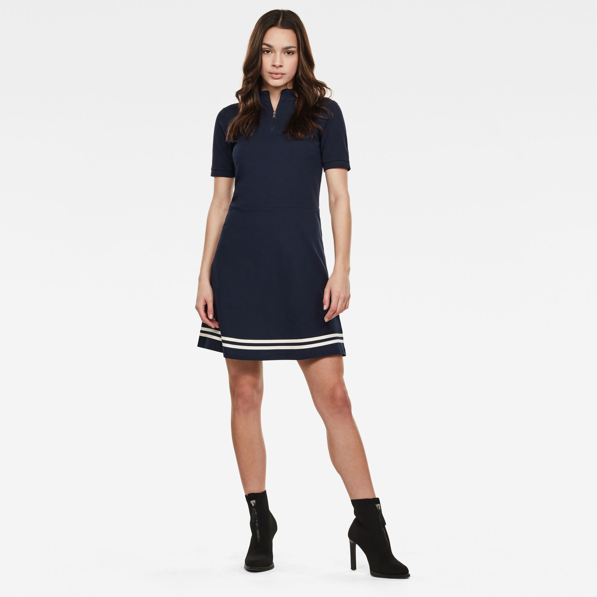 Zip Polo Dress Multi color GStar RAW® US