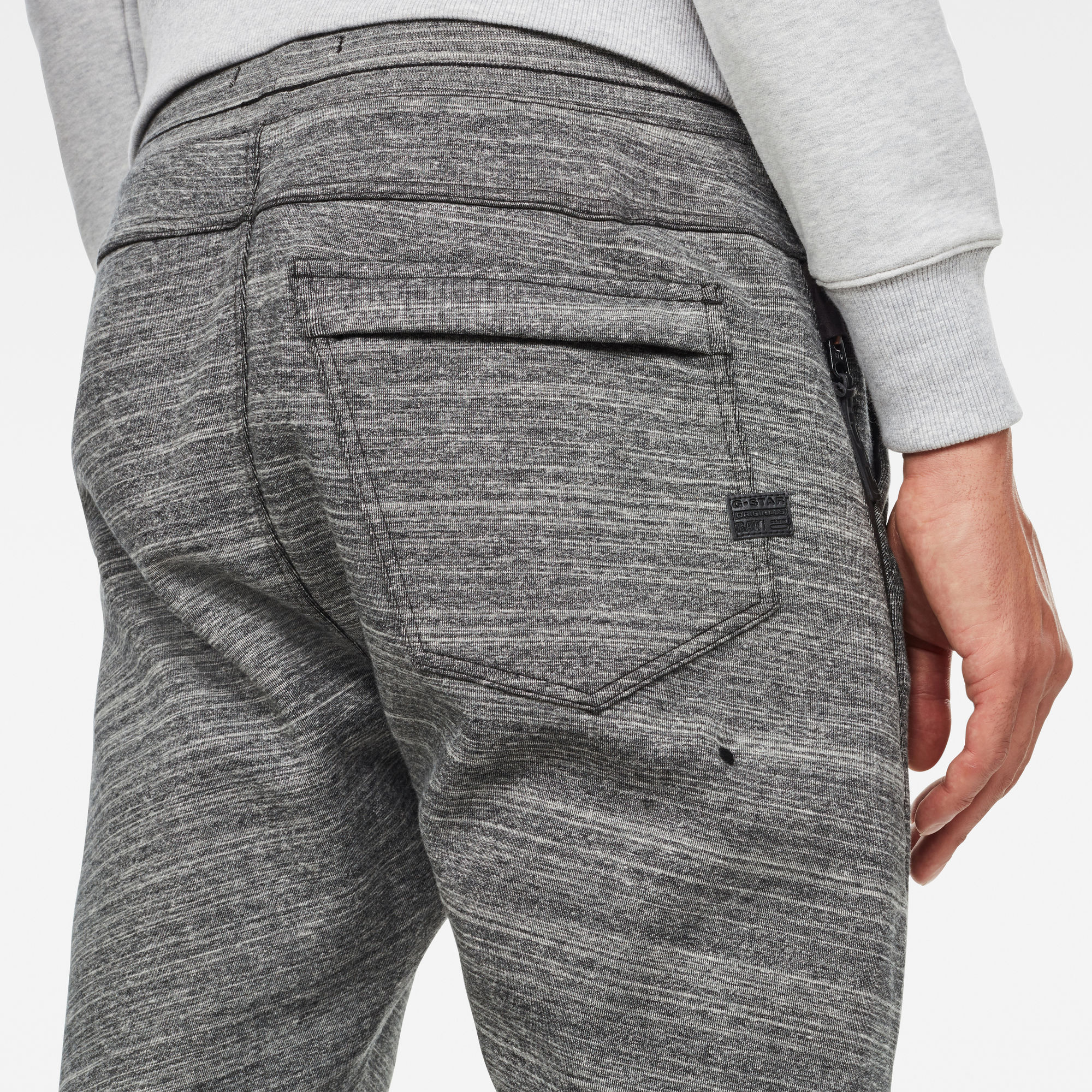 black tapered sweatpants