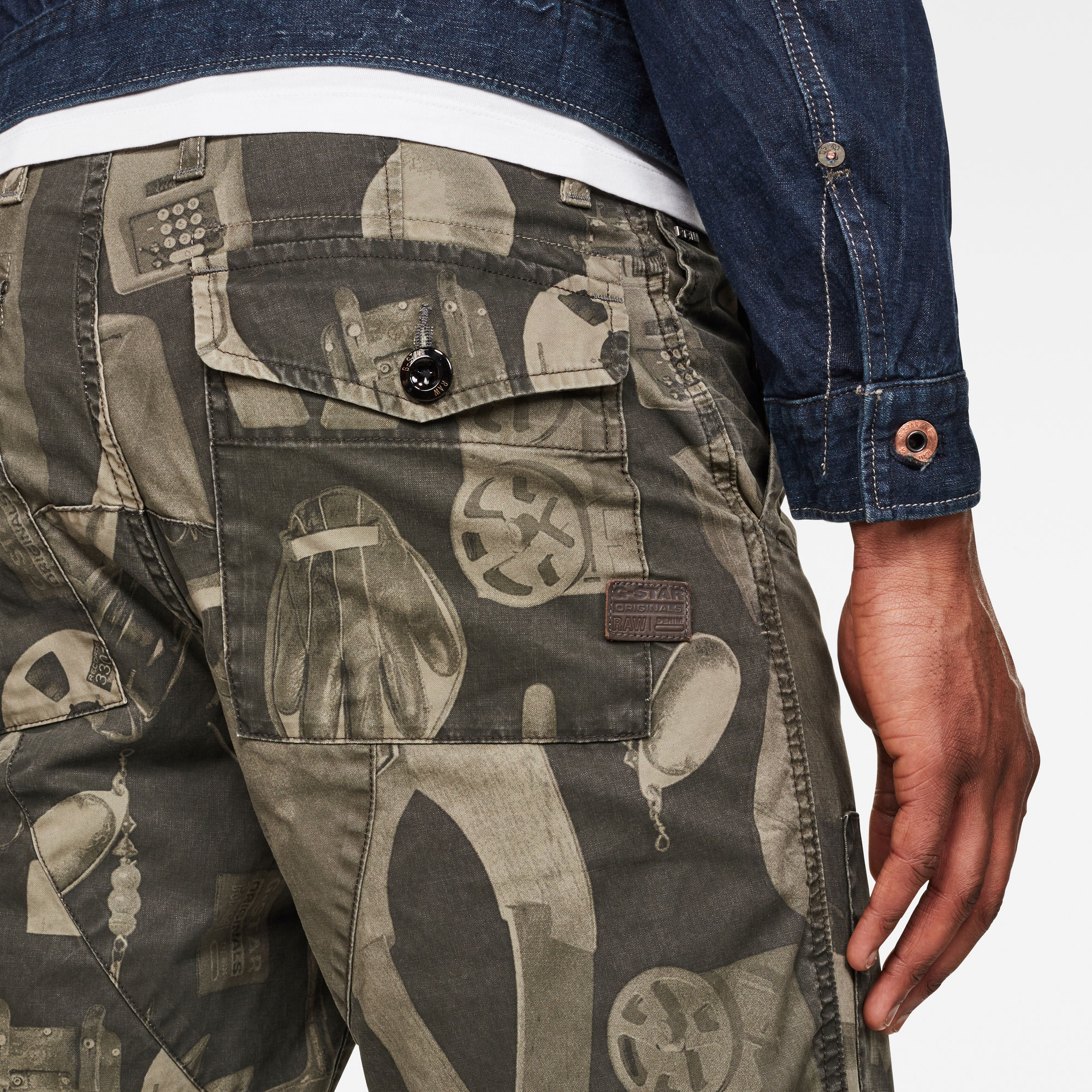 g star striped pants