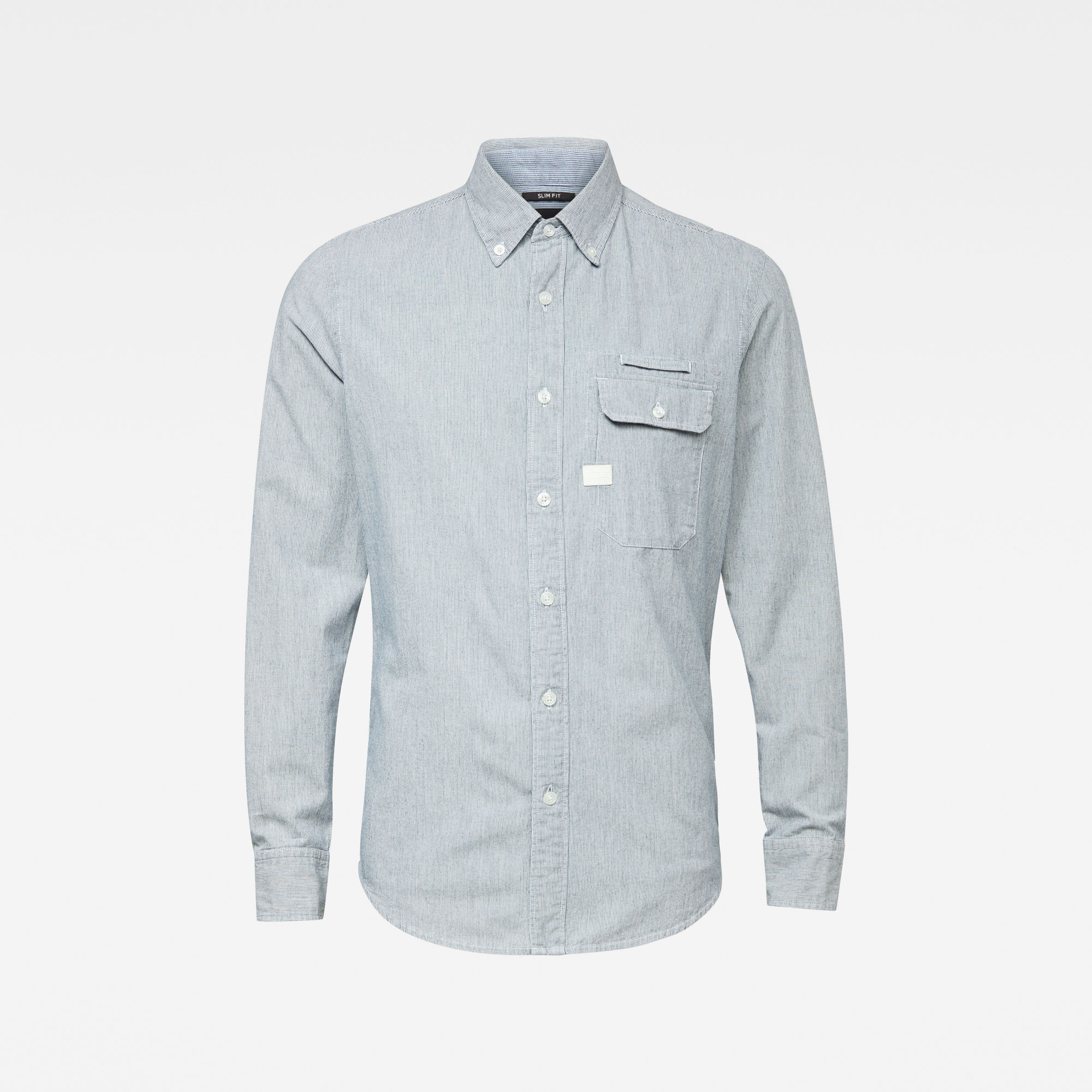 Bristum Flap Button Down Slim Shirt | Light blue | G-Star RAW®