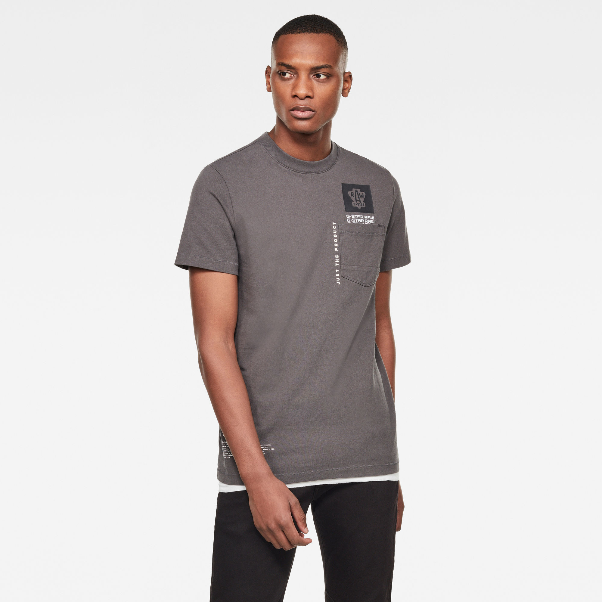 Multi Logo Pocket GR T-Shirt | Grey | G-Star RAW®