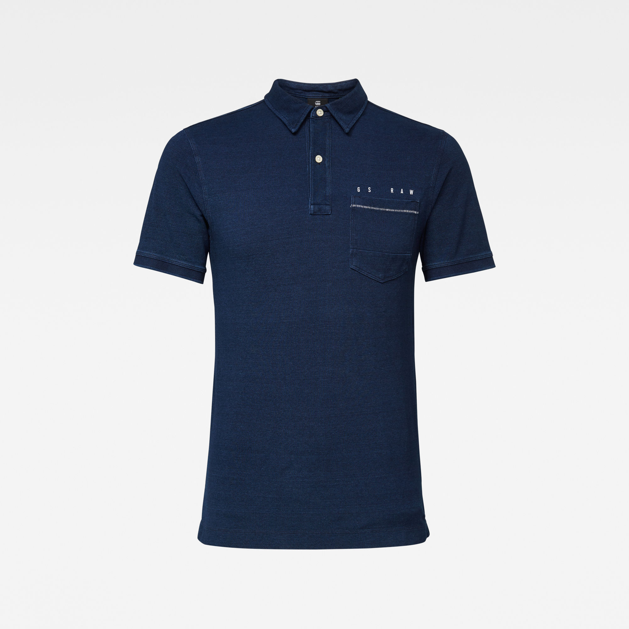 indigo blue polo shirt