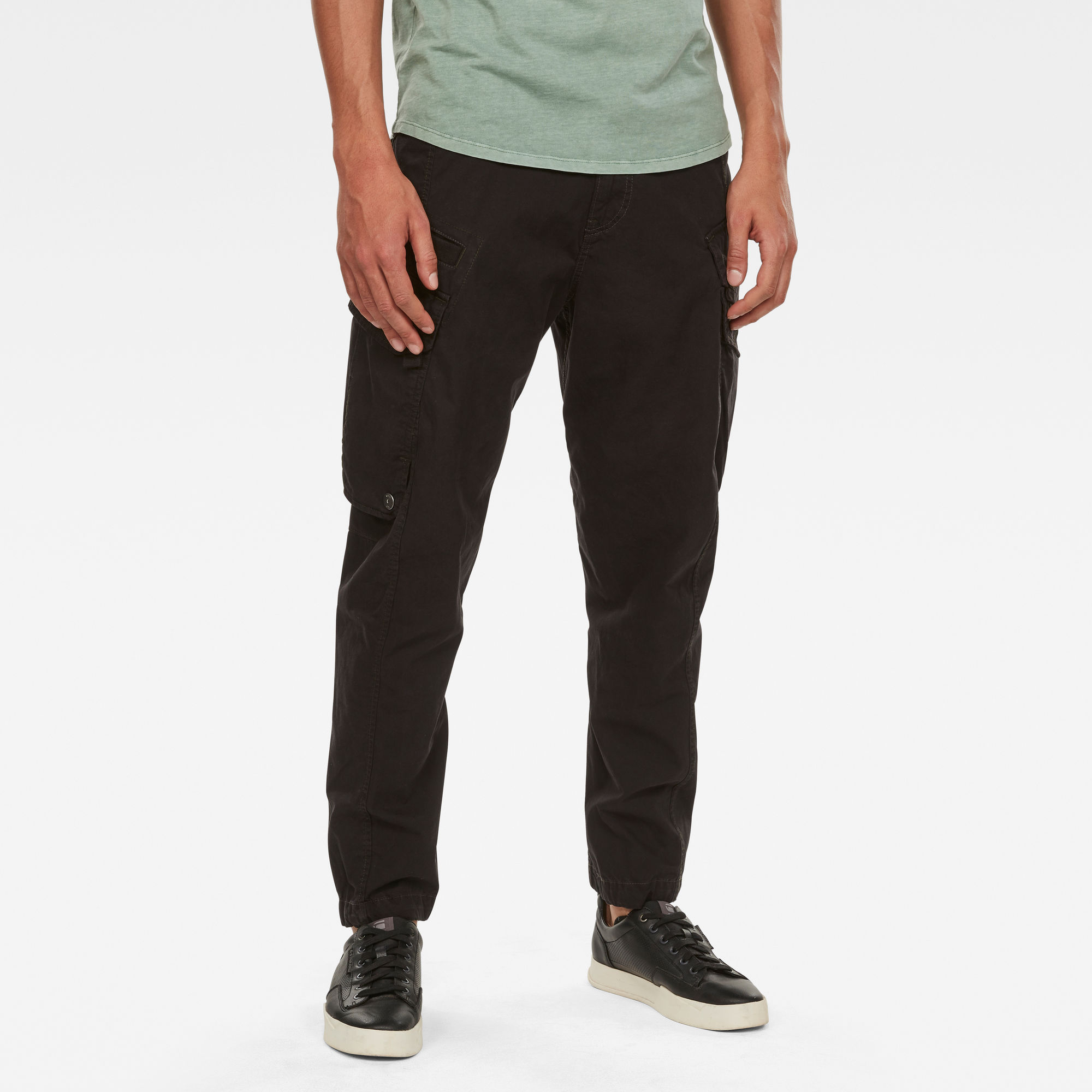 relaxed fit black pants