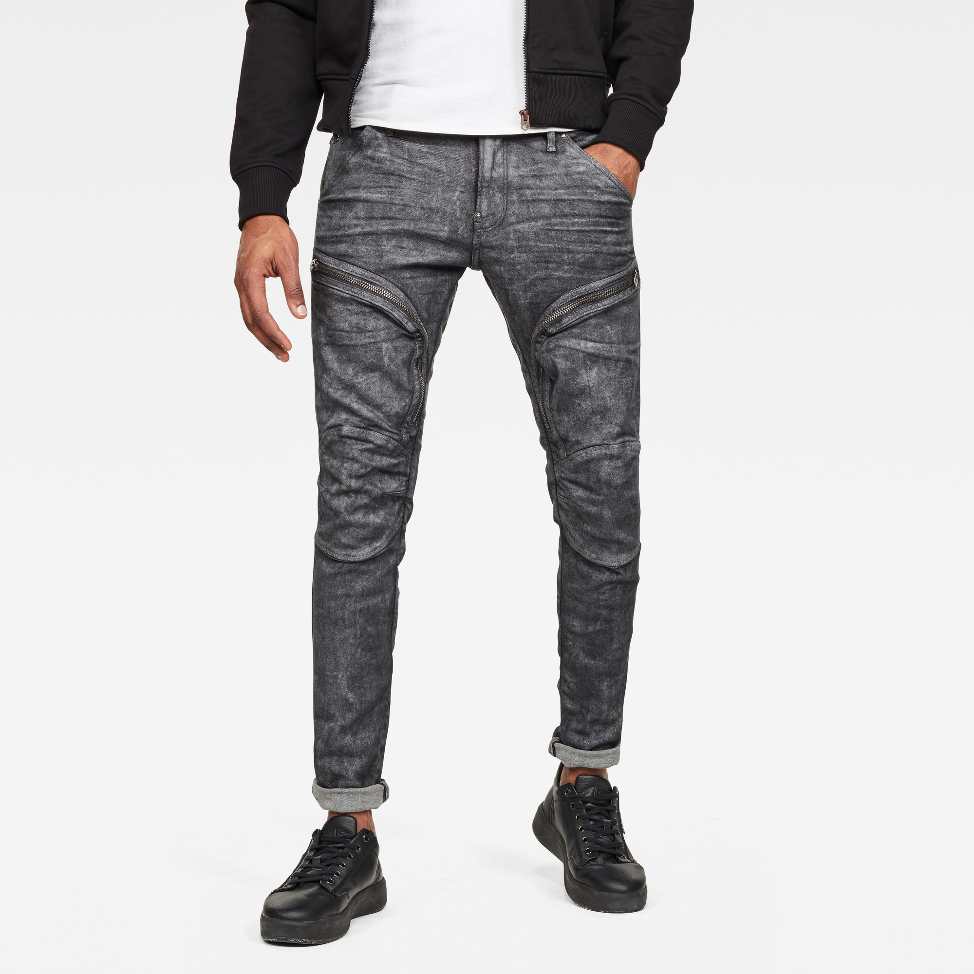 Air Defence Zip Skinny Jeans | Grey | G-Star RAW®