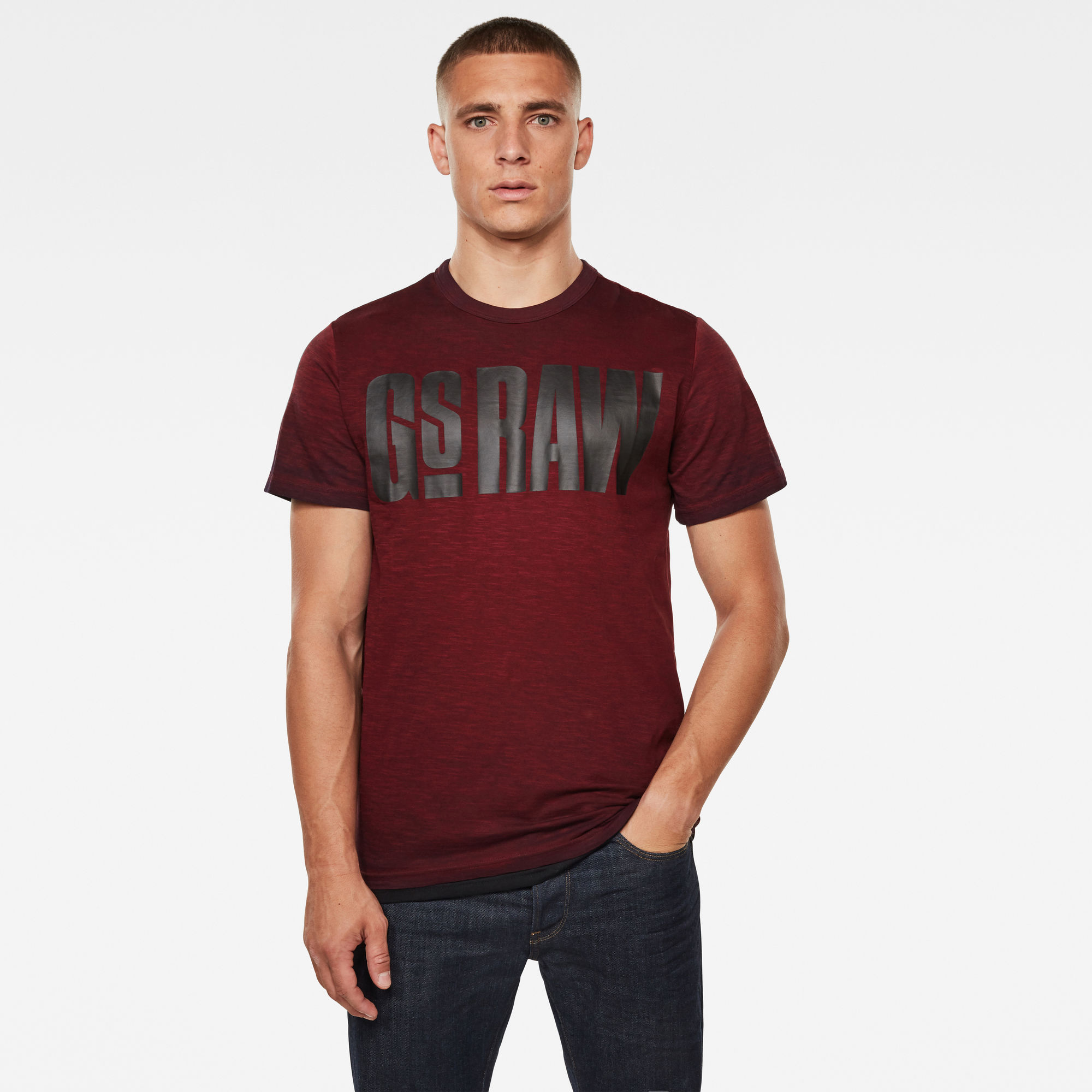 Double Dye Logo T-Shirt | Red | G-Star RAW® US