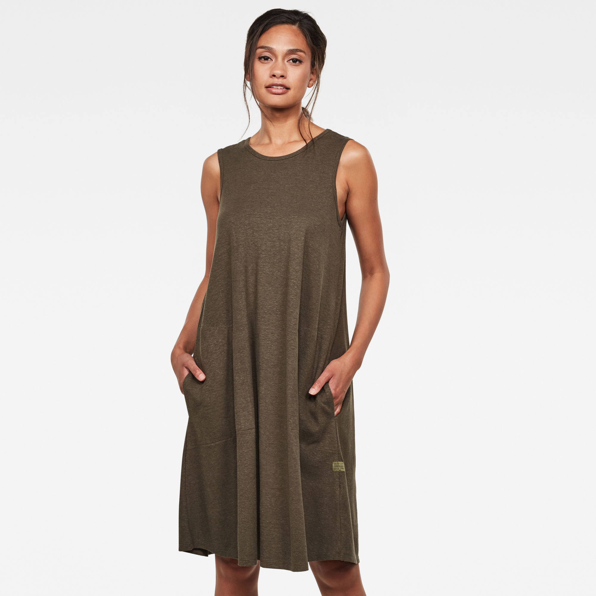 Tank Aline Dress Dark Smoke Green GStar RAW®