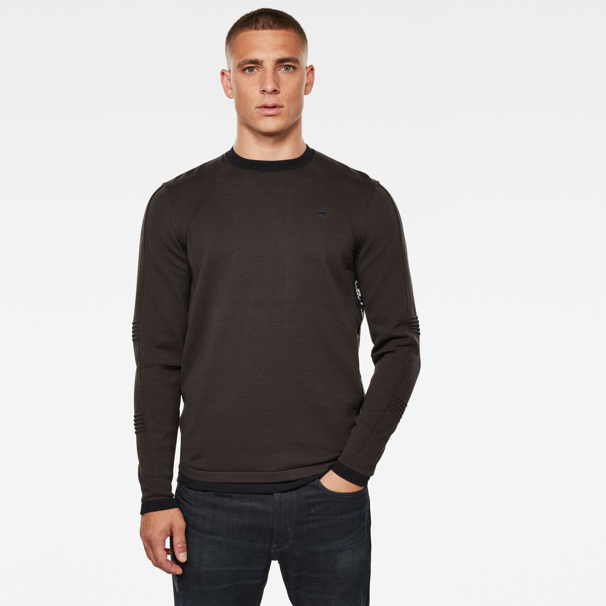 Motac Straight Knitted Sweater | Grey | G-Star RAW®