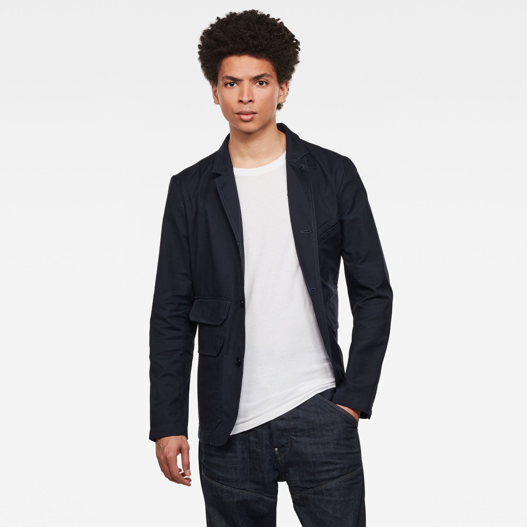 Utility 4-button Blazer | Dark blue | G-Star RAW®