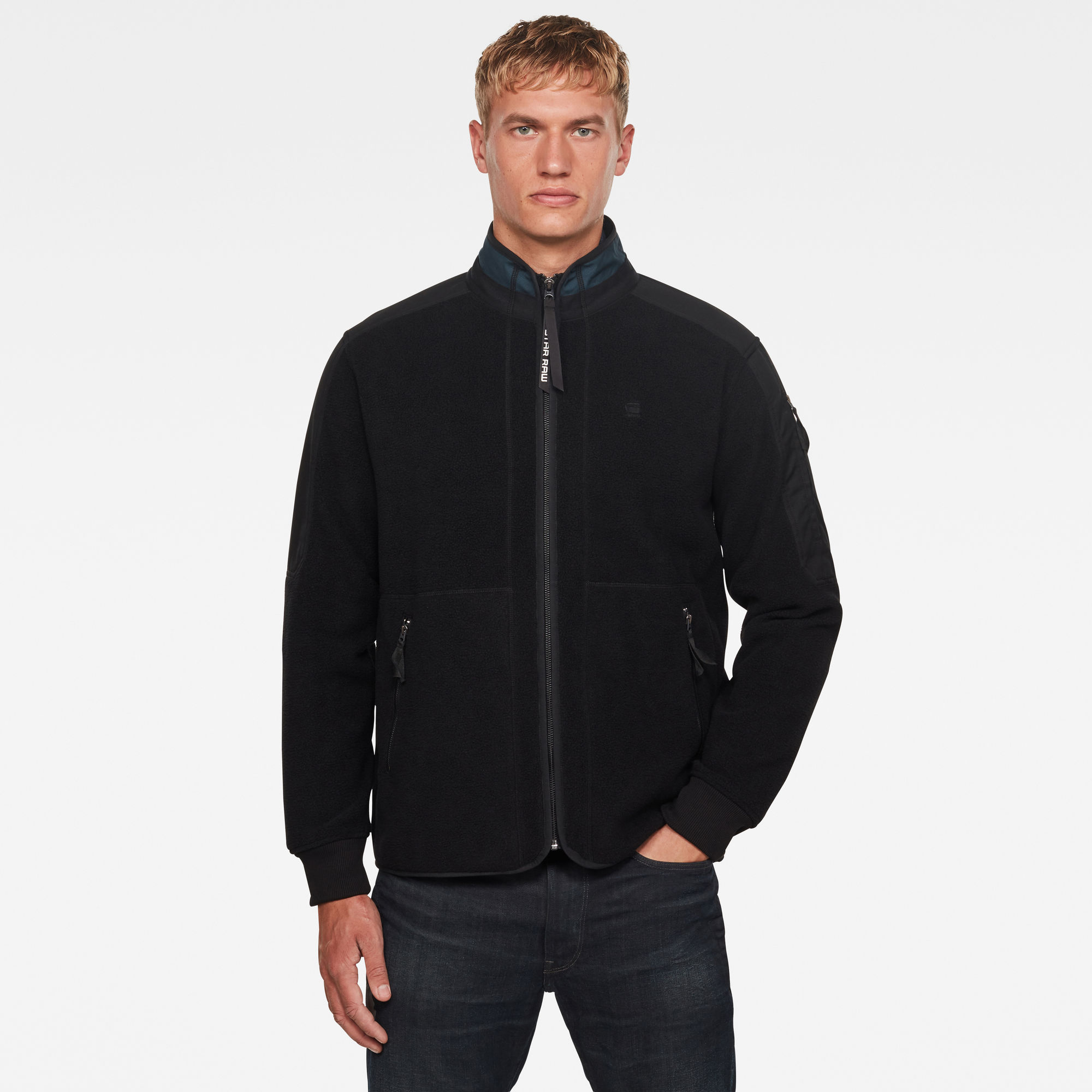 Tech Fleece Zip Through Sweater | Black | G-Star RAW®