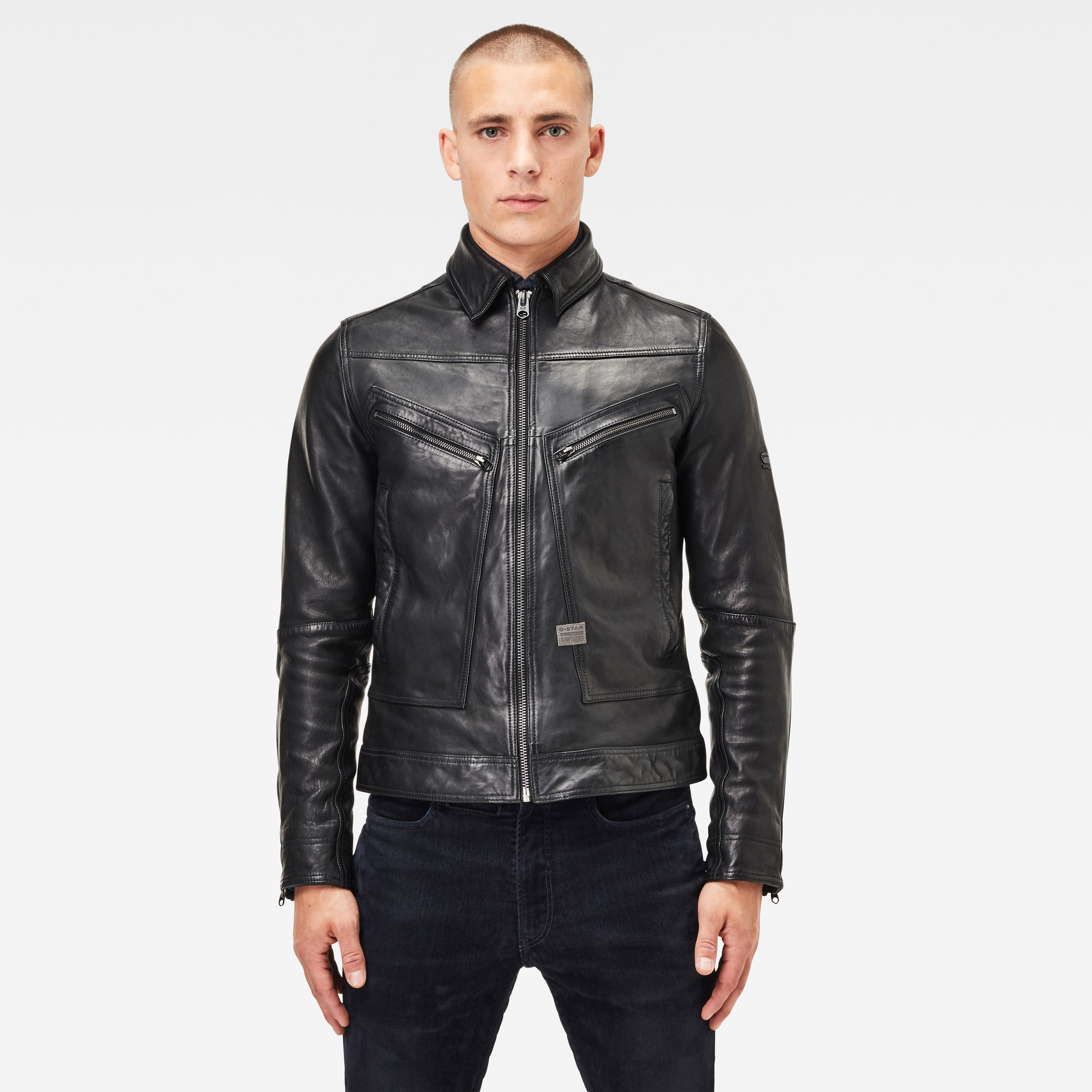 air force black leather