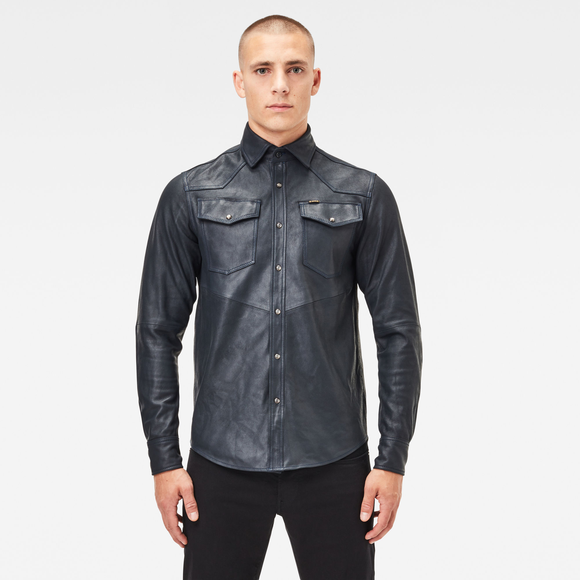 3301 Regular Overshirt Jacket | Dark blue | G-Star RAW®