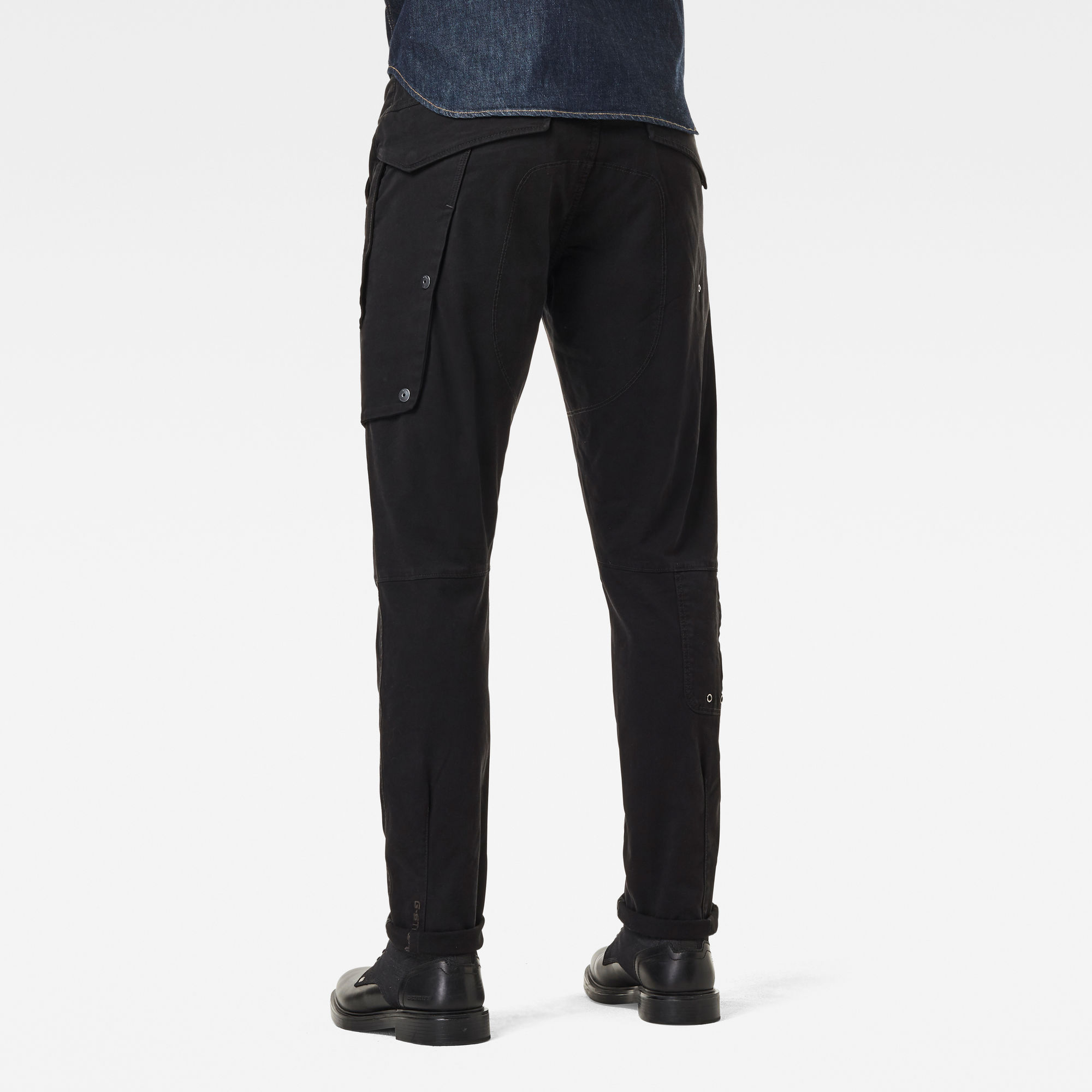 black tapered cargo pants