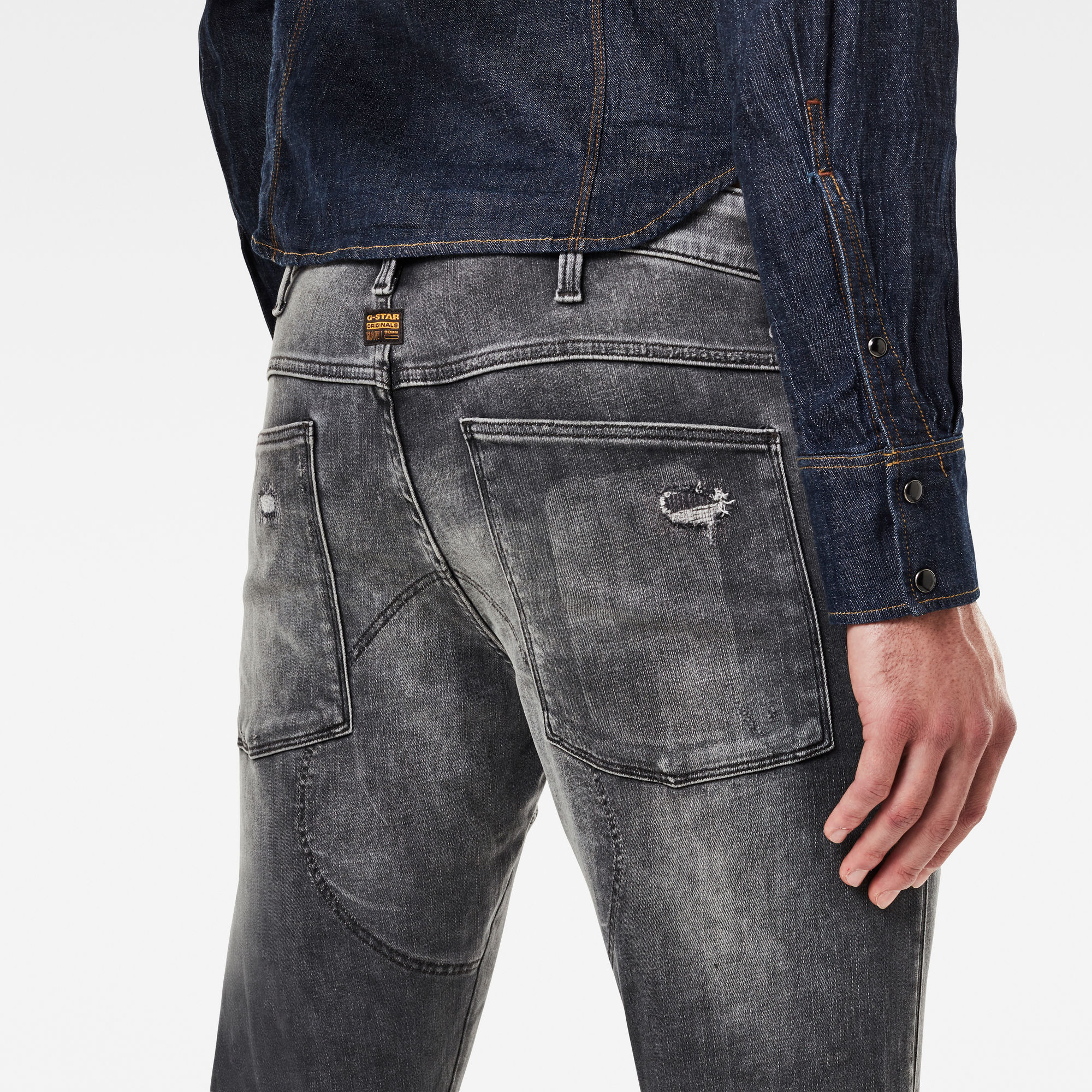 5620 3D Zip Knee Skinny Originals Jeans Grijs GStar RAW®