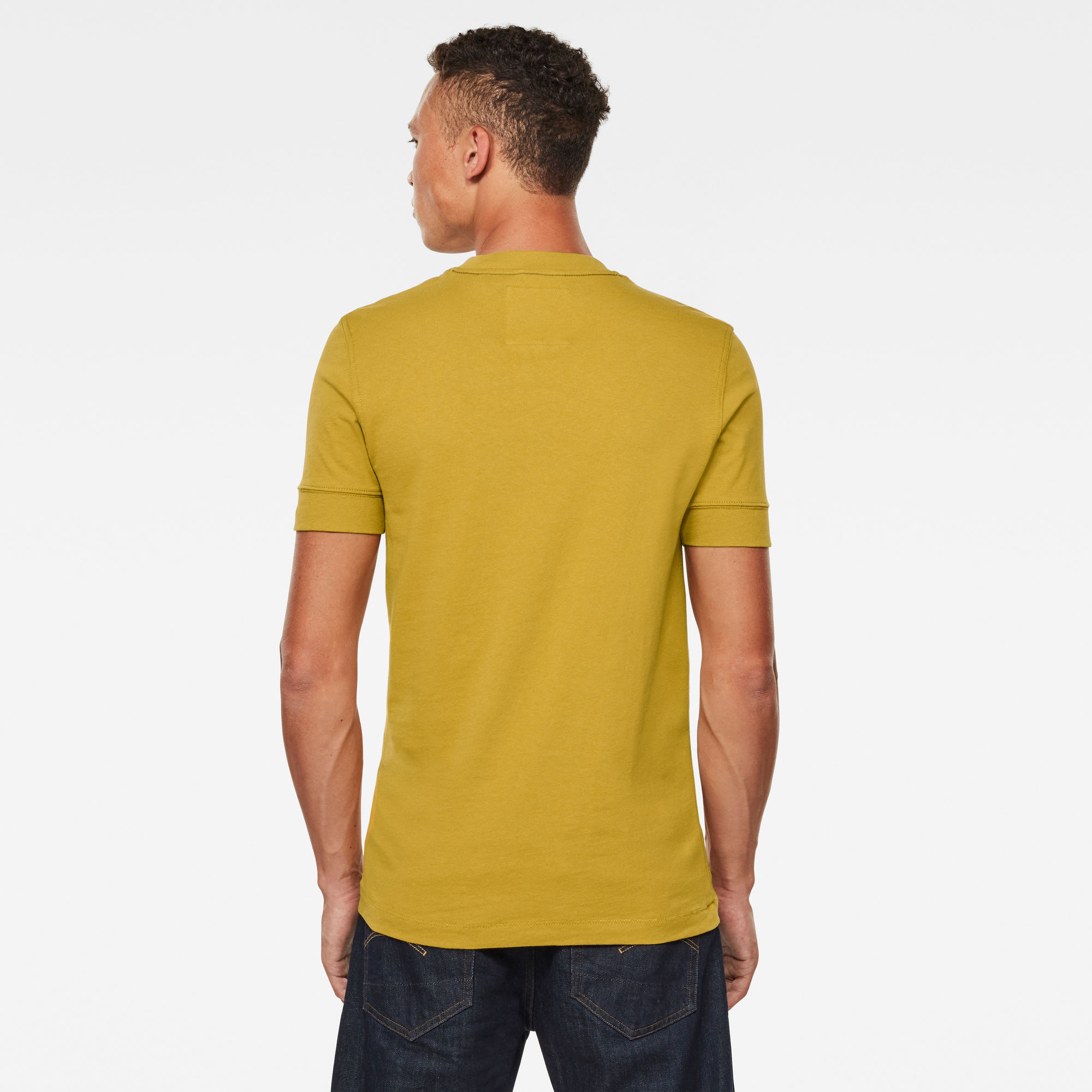 Felt Applique Logo Slim TShirt Green GStar RAW®