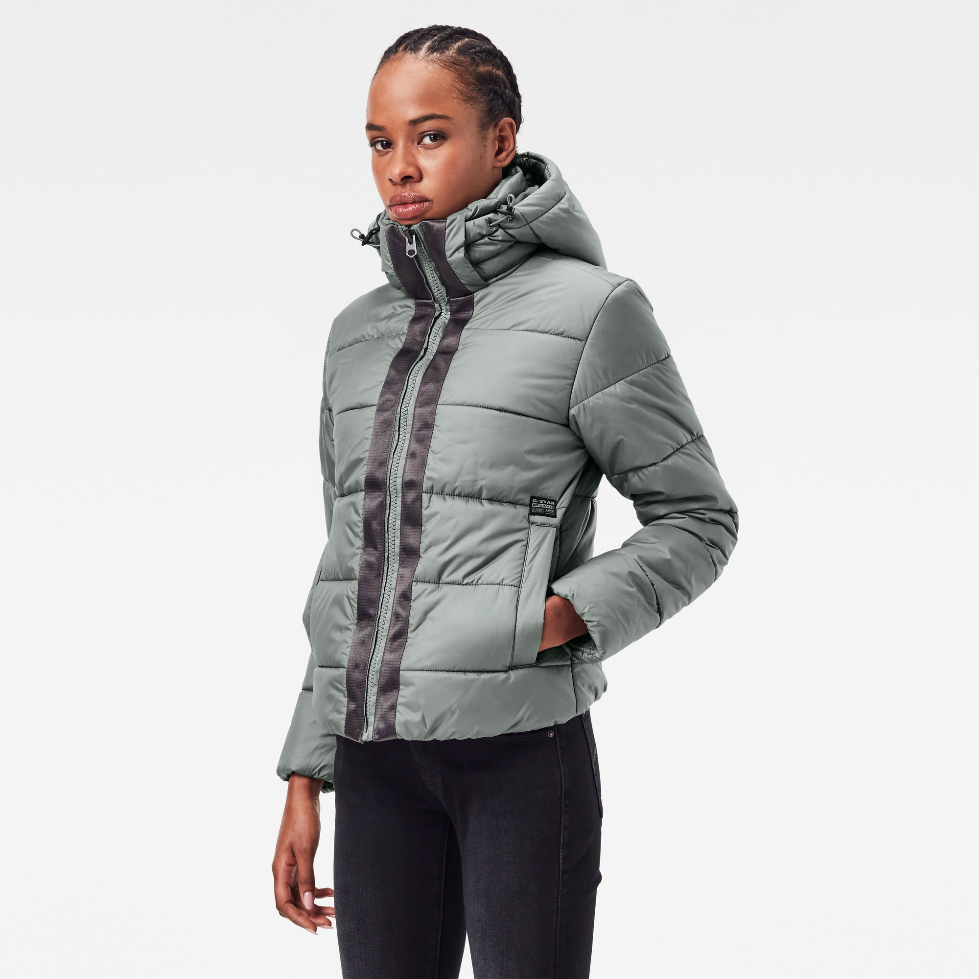 Meefic Hooded Padded Jacket | Grey | G-Star RAW®