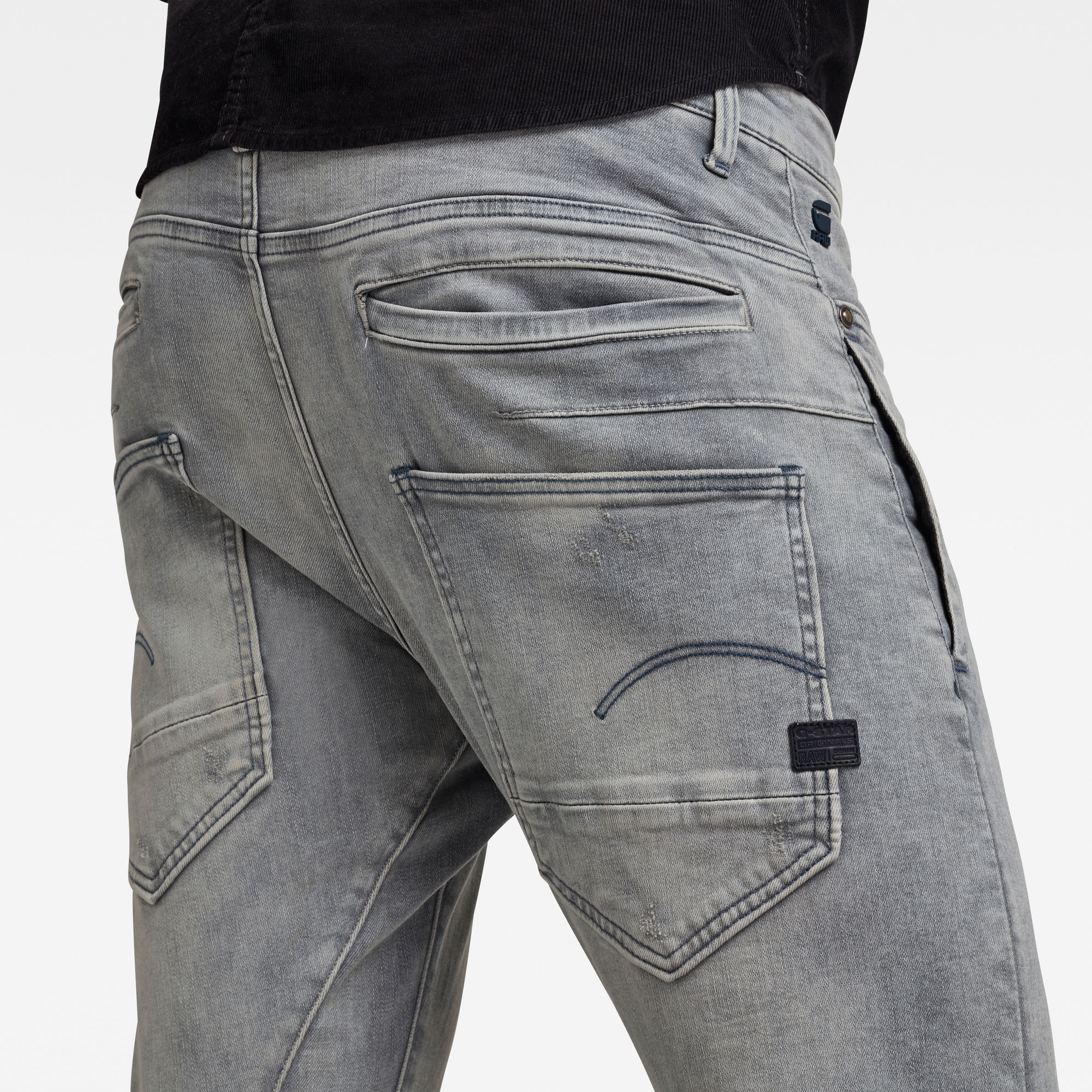 DStaq 3D Slim Jeans vintage oreon grey destroyed GStar RAW®