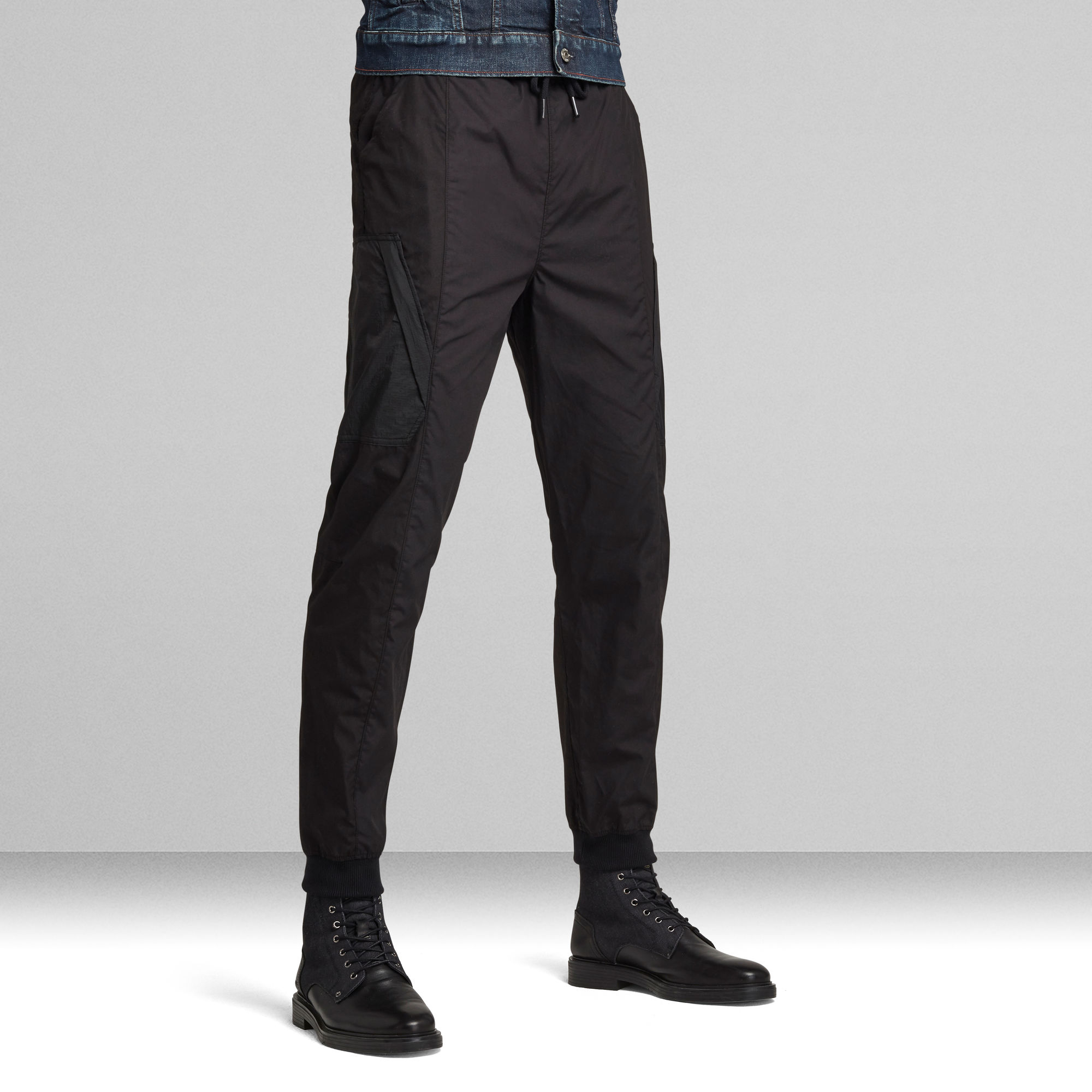 black cargo sweatpants