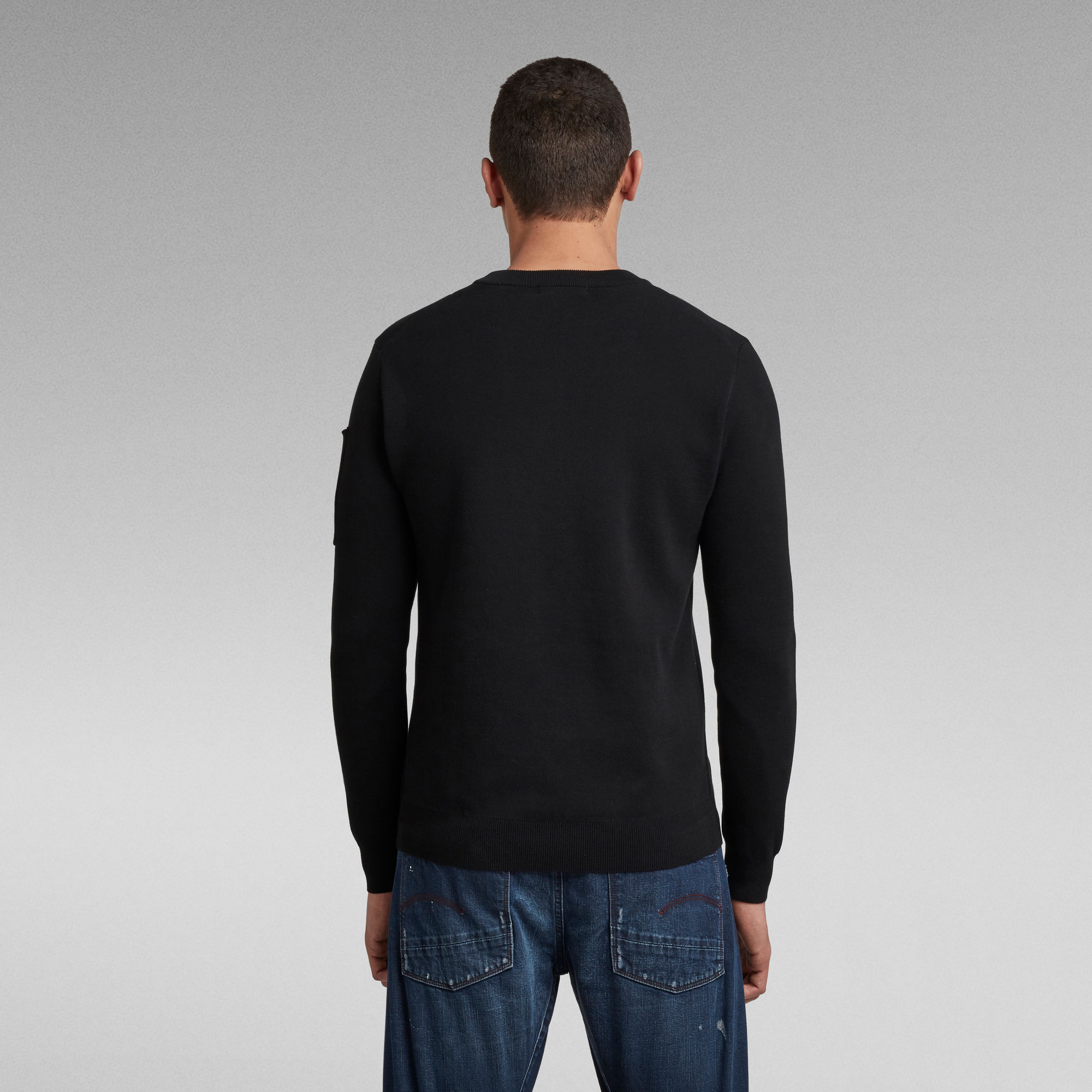 Sleeve Pocket Knitted Sweater | Black | G-Star RAW®