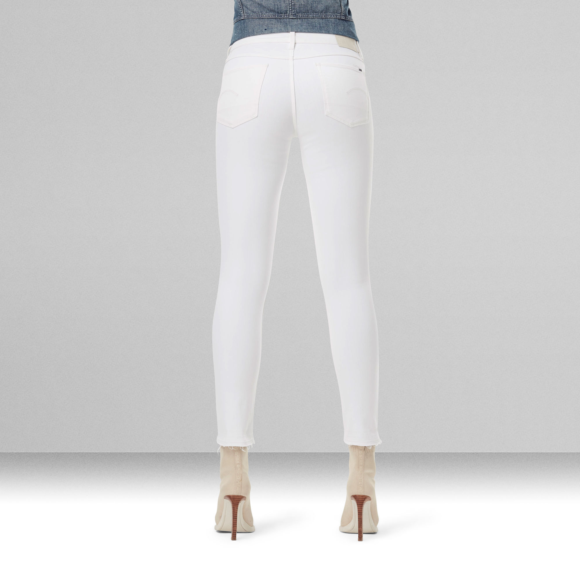 3301 Mid Skinny Ripped Edge Ankle Jeans ホワイト GStar RAW®