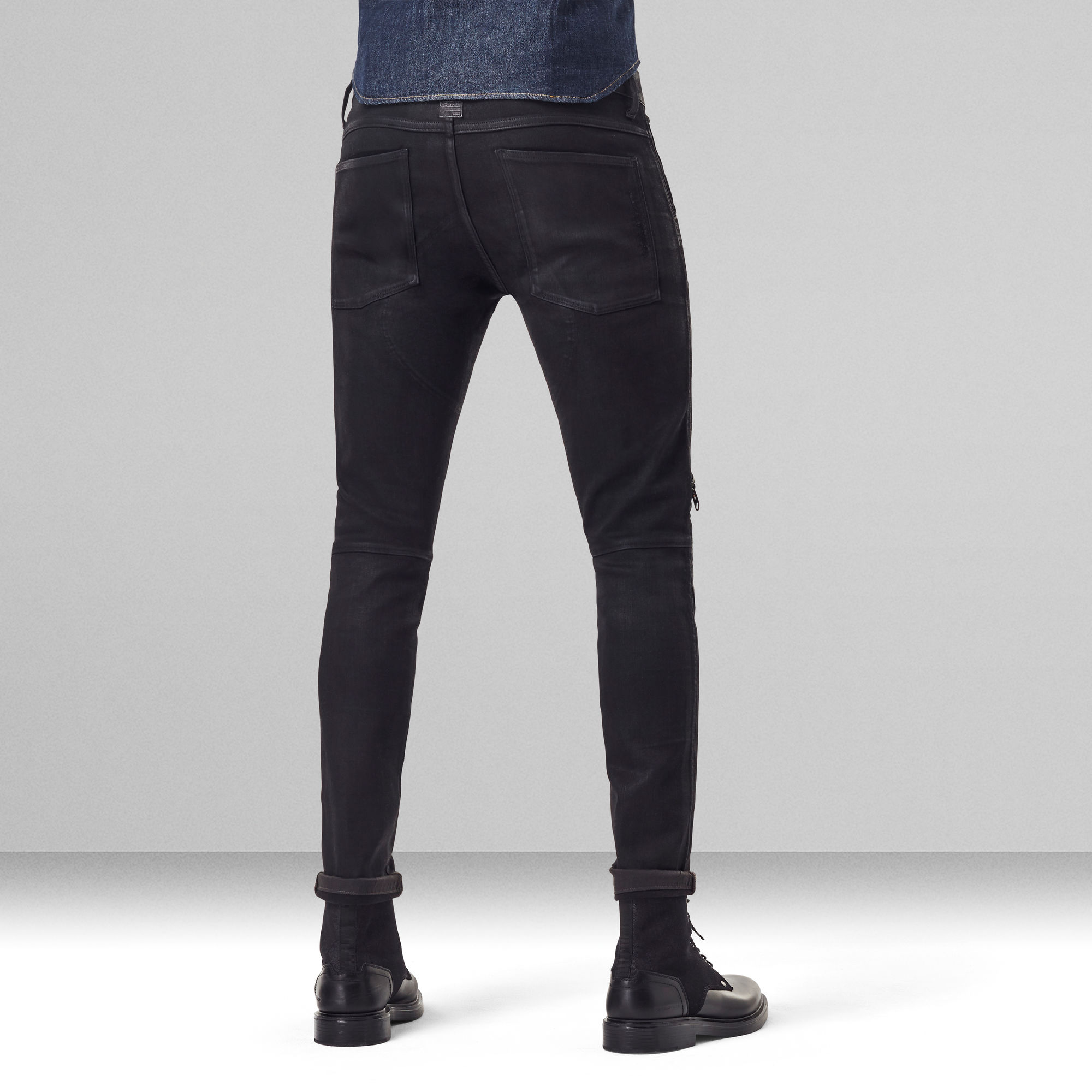 5620 3D Zip Knee Skinny Jeans | Black | G-Star RAW®