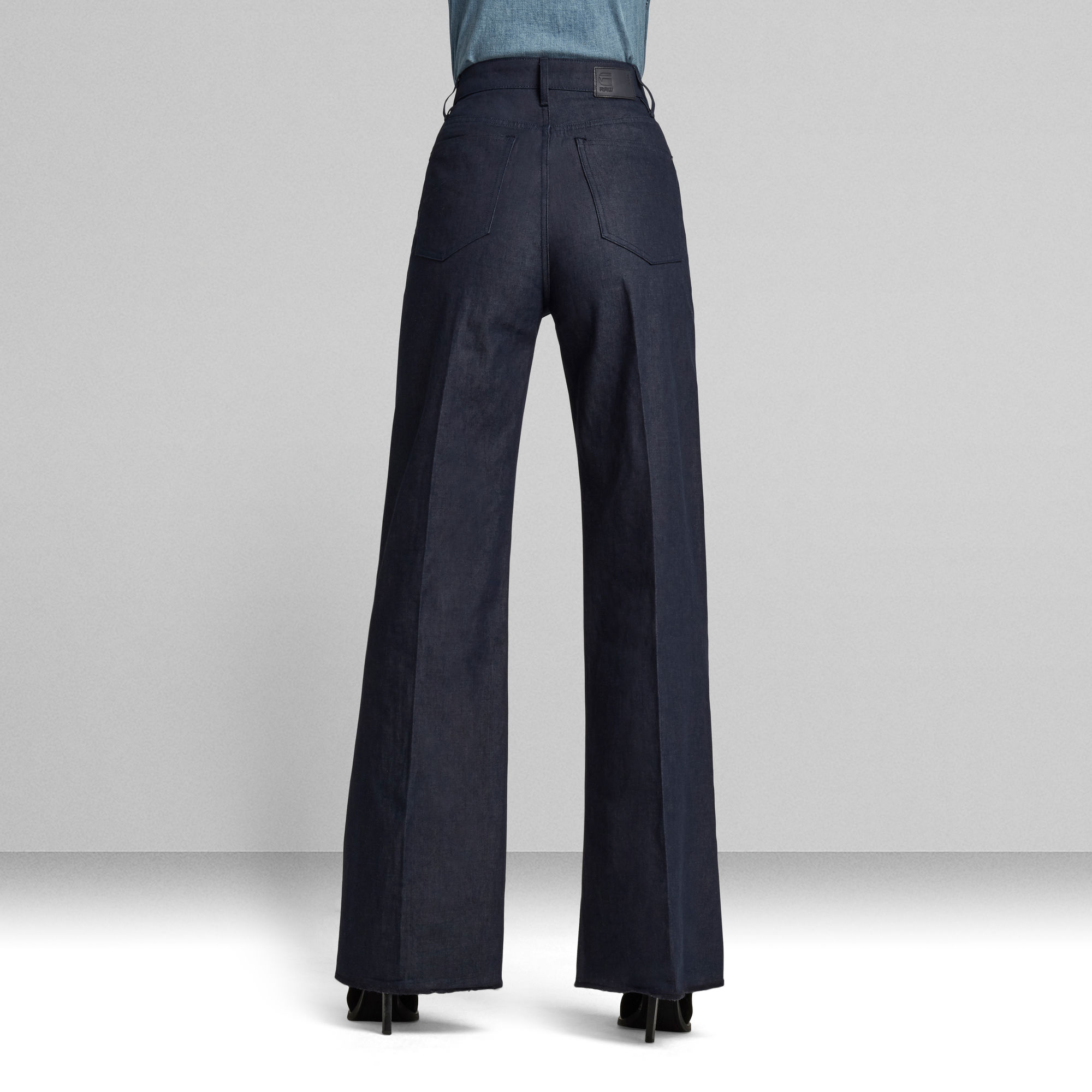Deck Ultra High Wide Leg Jeans Donkerblauw GStar RAW® Deck Ultra High Wide Leg Jeans Donkerblauw GStar RAW®