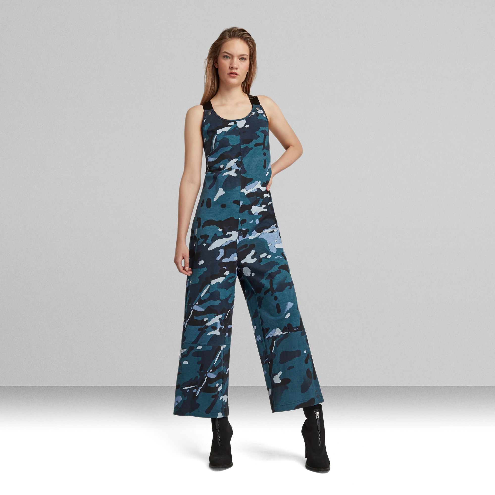 Dungaree Camo Allover Jumpsuit Medium blue GStar RAW®