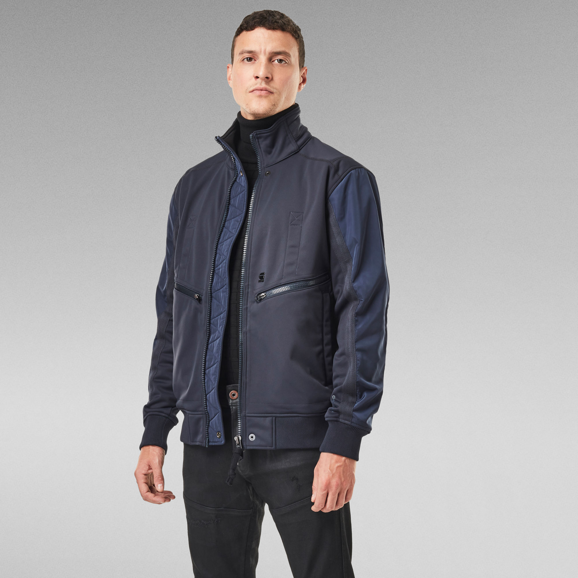 Transeasonal Softshell Bomber Jacket | Dark blue | G-Star RAW®