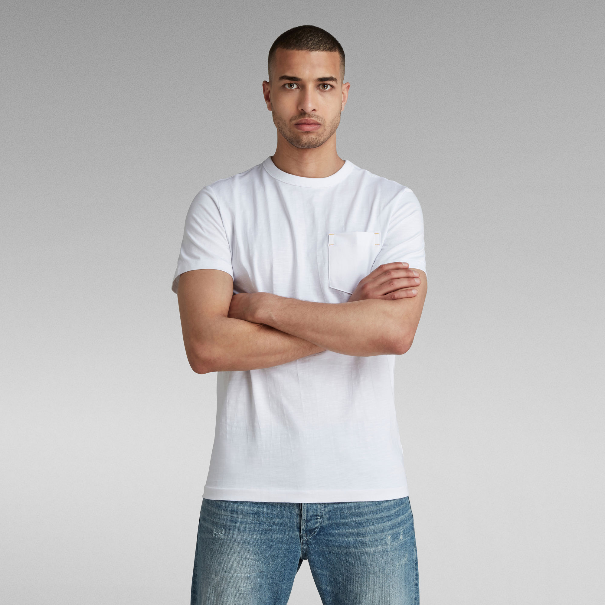 Contrast Mercerized Pocket T-Shirt | White | G-Star RAW®