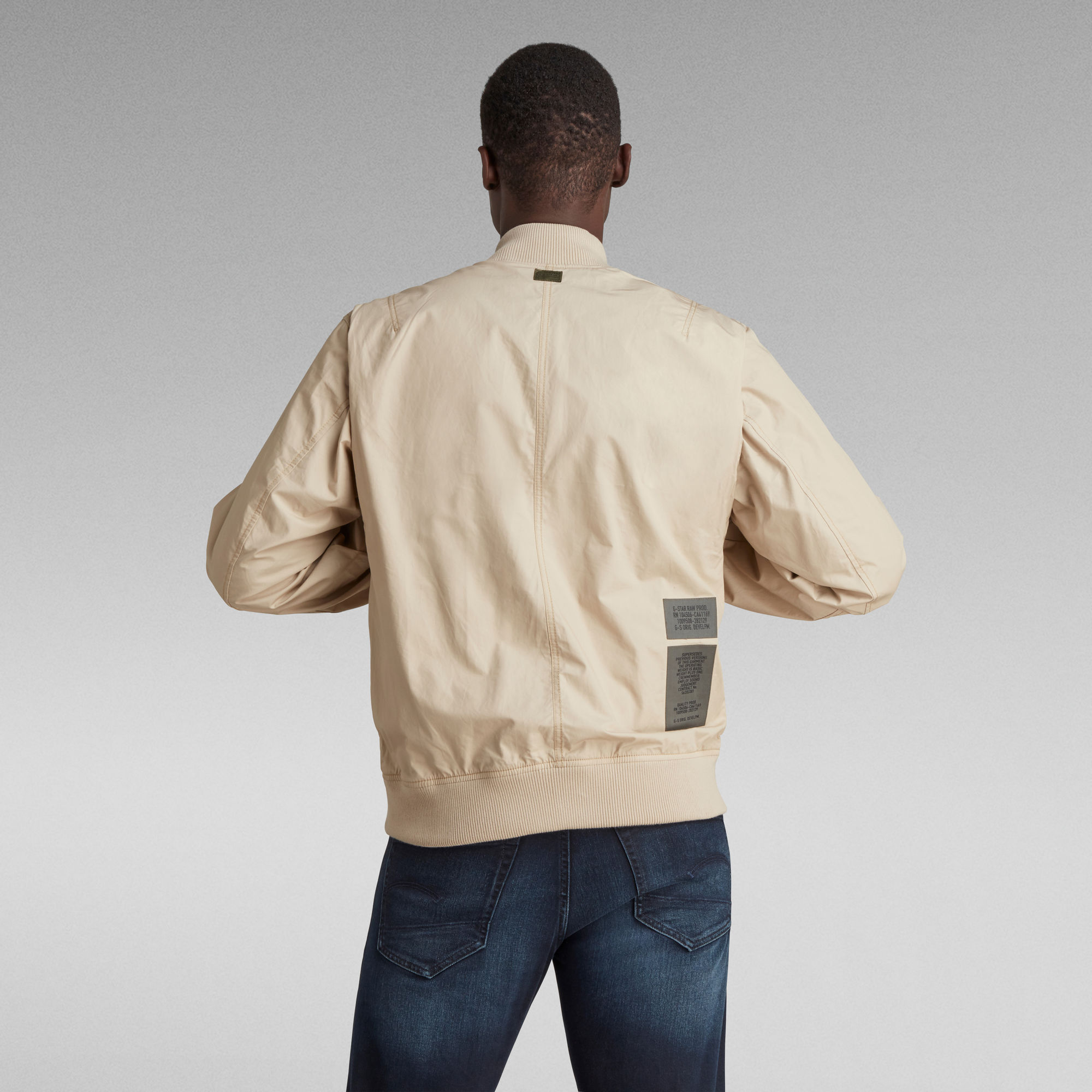 Chest Pockets Poplin Bomber Jacket Beige GStar RAW®