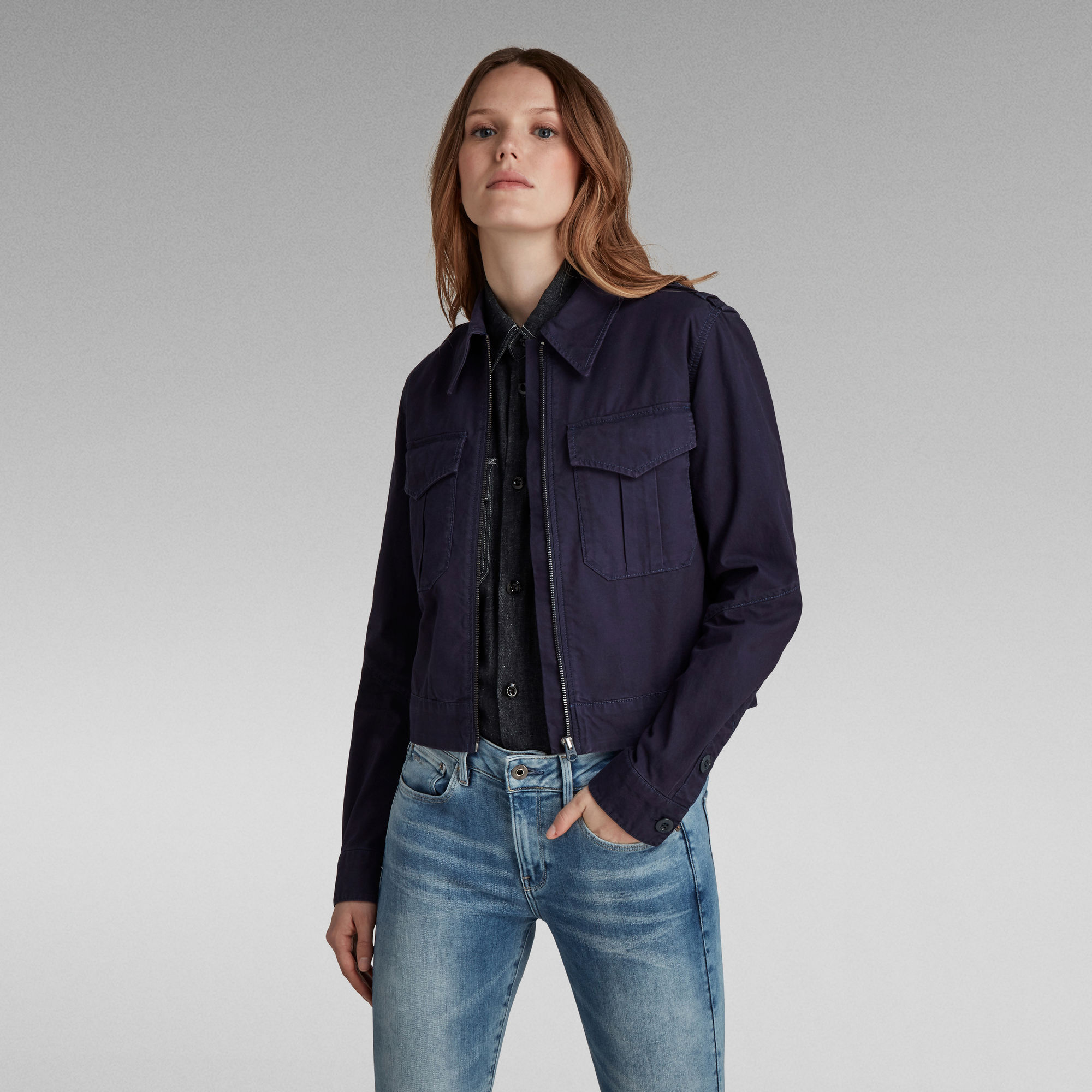 Army Cropped Jacket Dark blue GStar RAW®