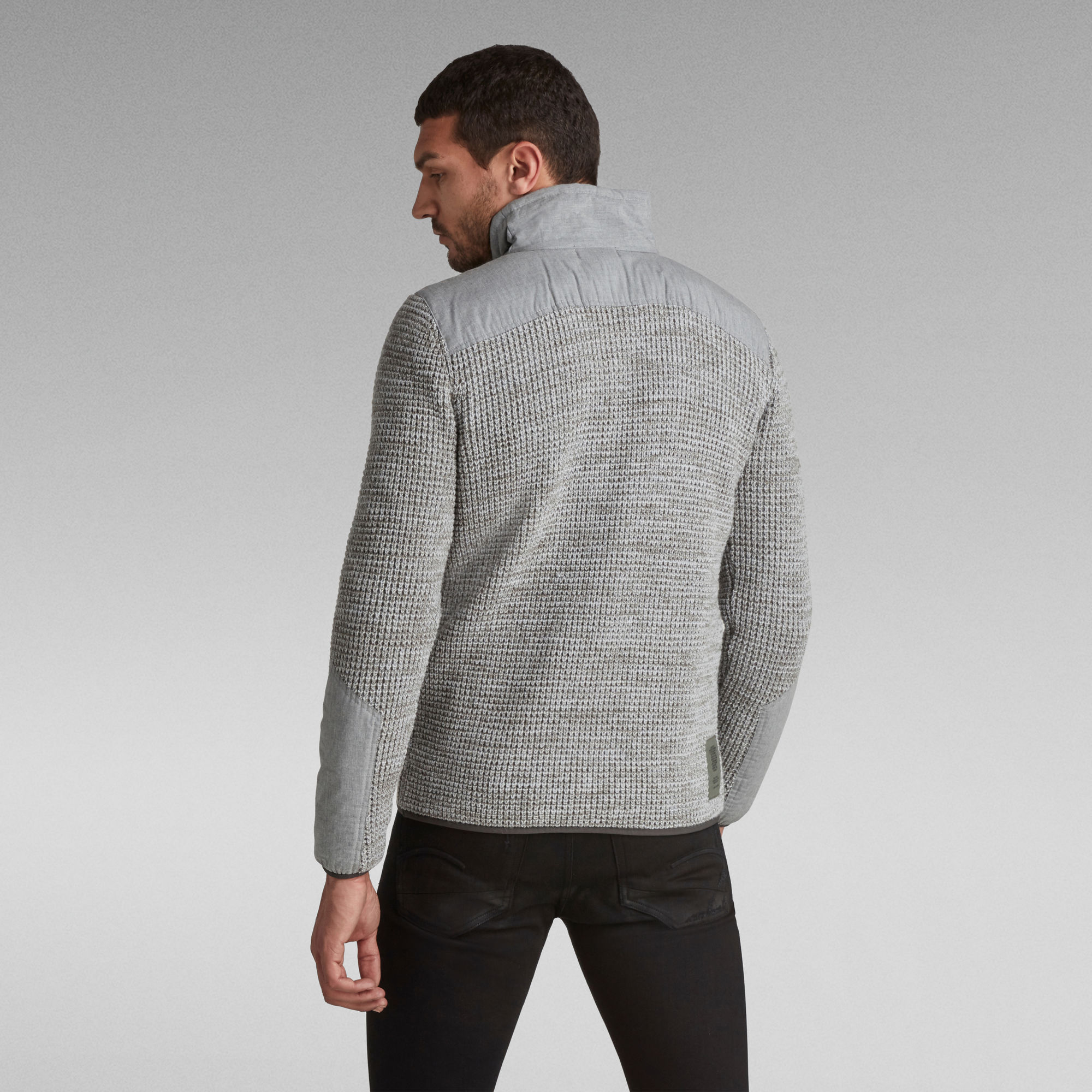Knitted Sweater Utility Half Zip Grey GStar RAW®
