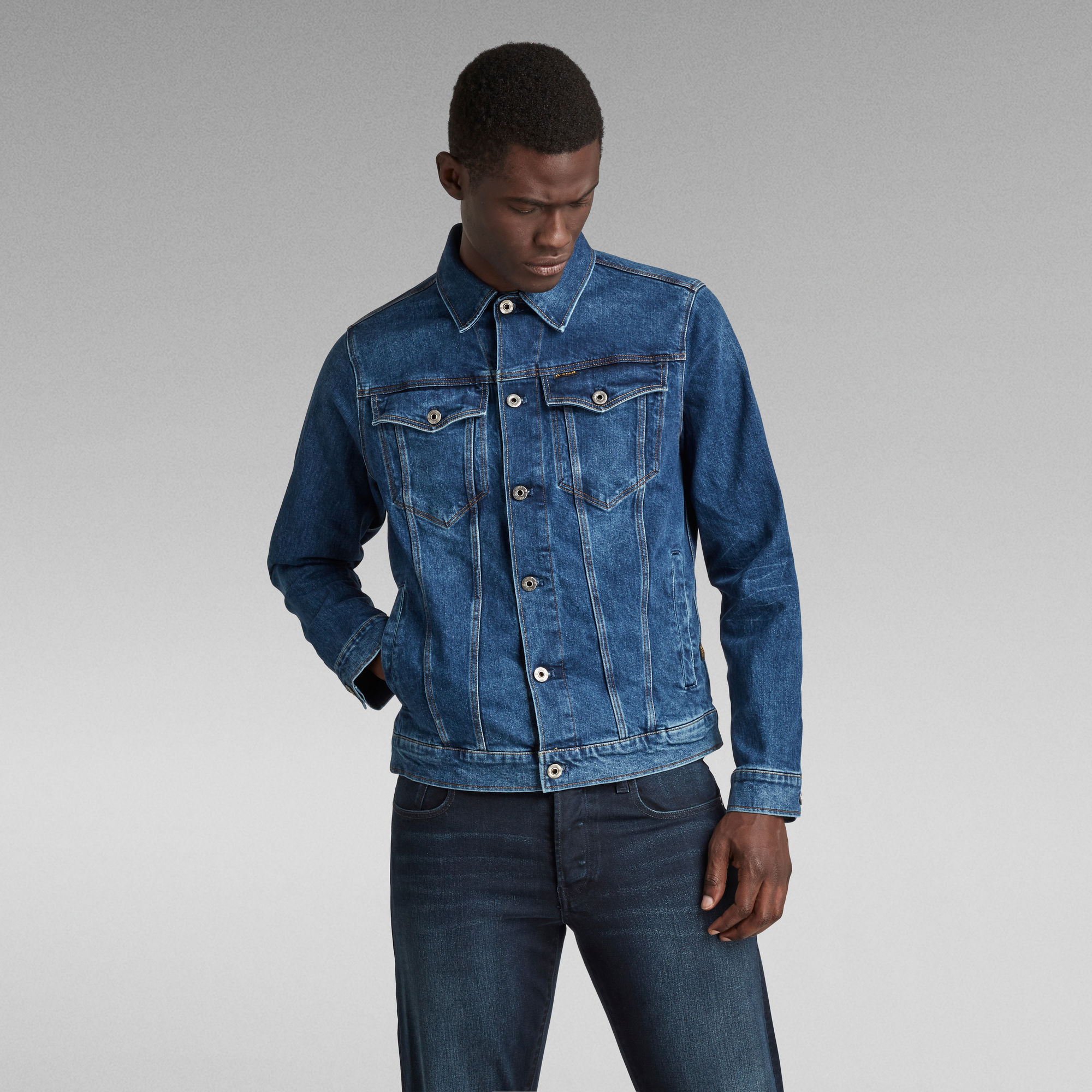 3301 Slim Jacket | Medium blue | G-Star RAW®