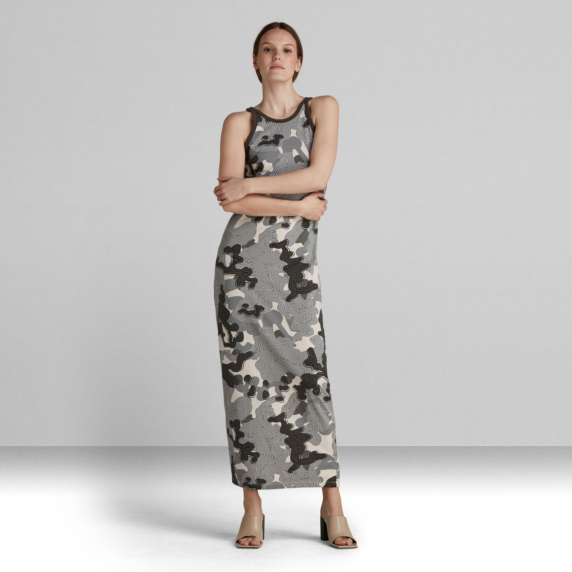 AOP Maxi Tank Top Dress Multi color GStar RAW®